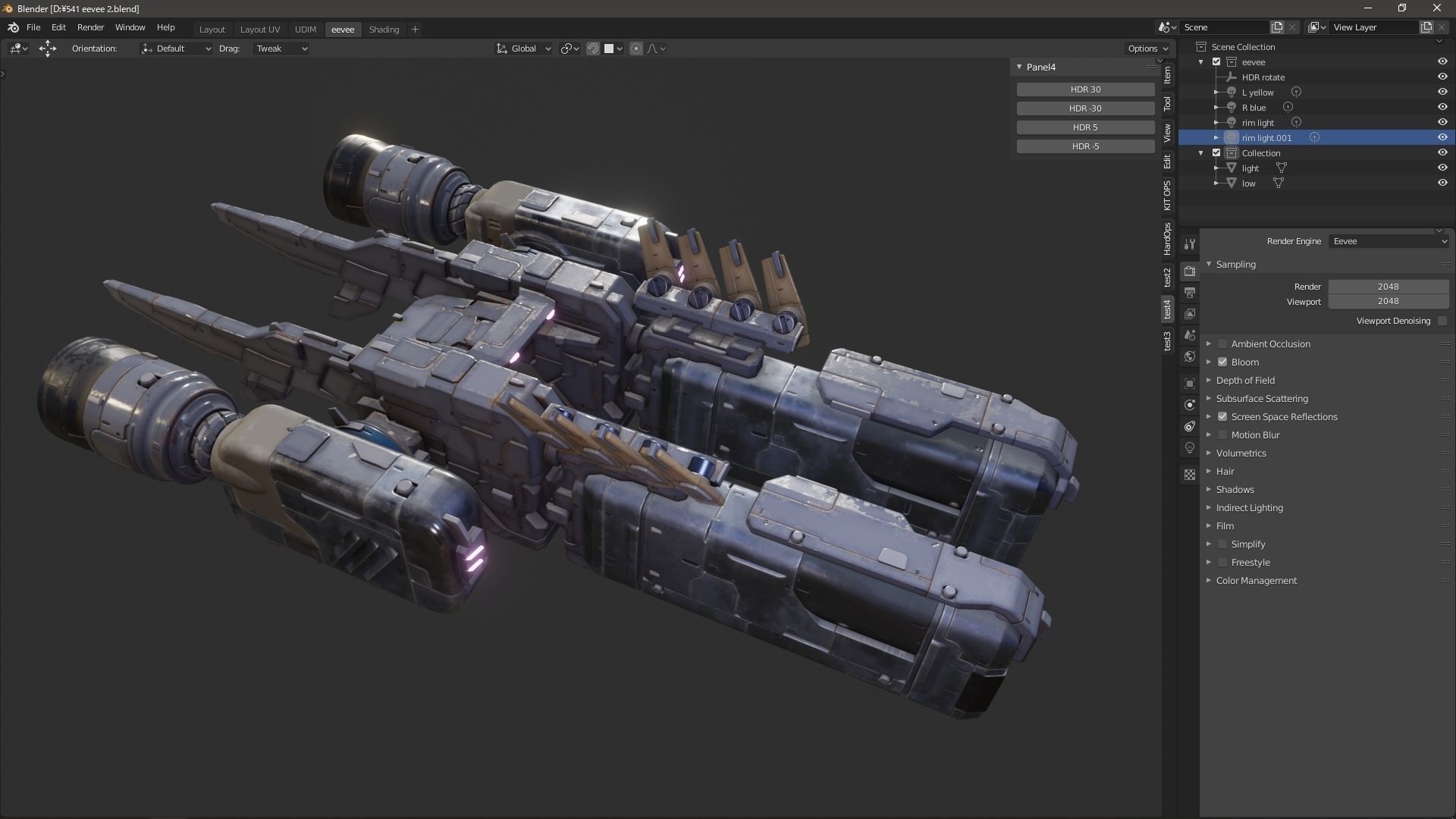 scifi-model541 spaceship 3D model_5