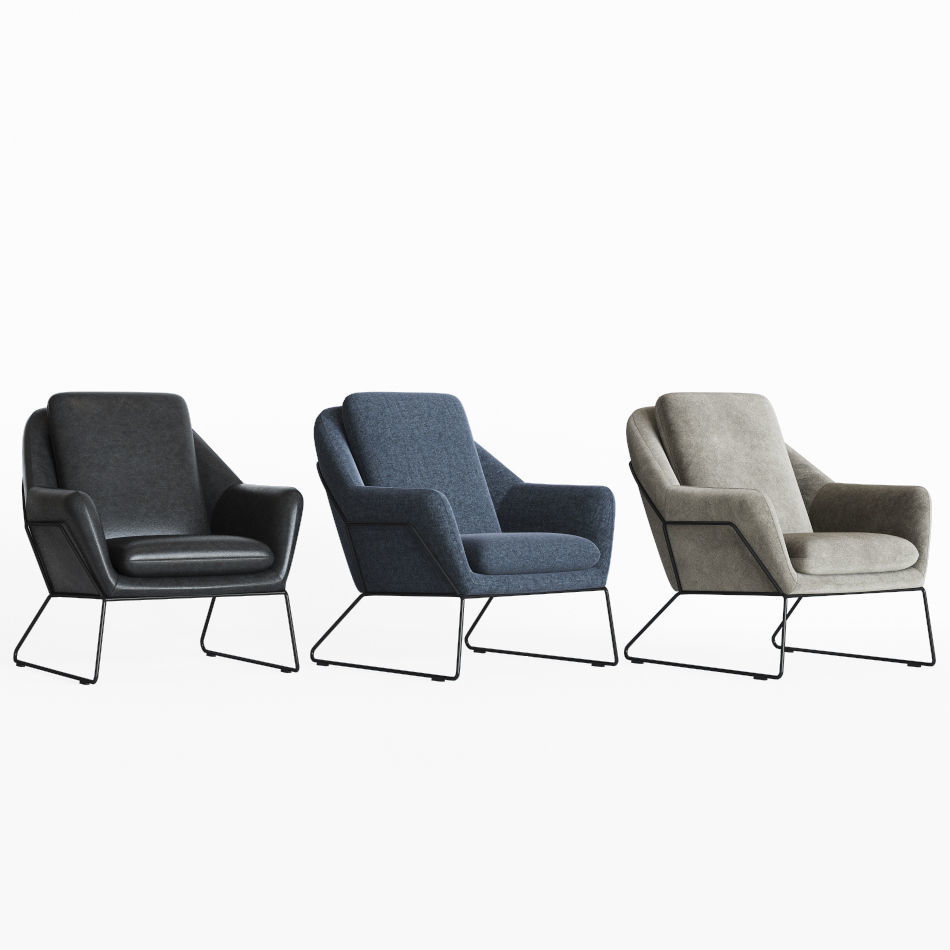 Loft Design Armchair Model 3D model_1