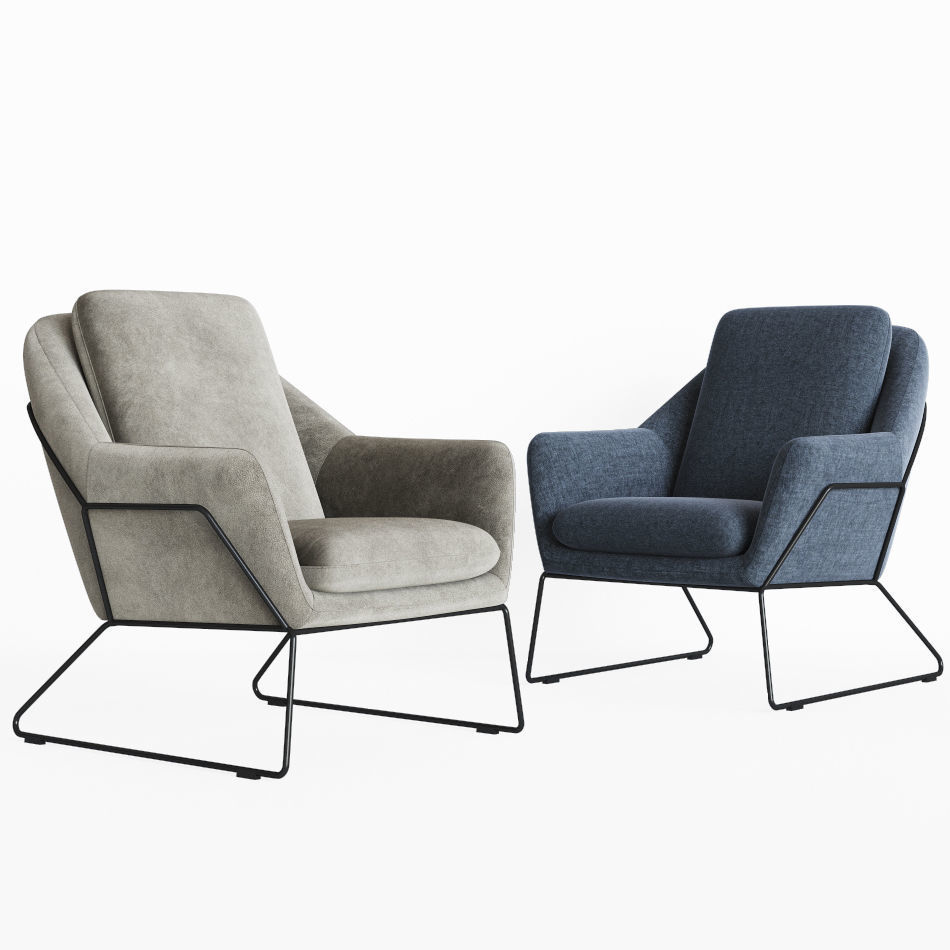 Loft Design Armchair Model 3D model_2