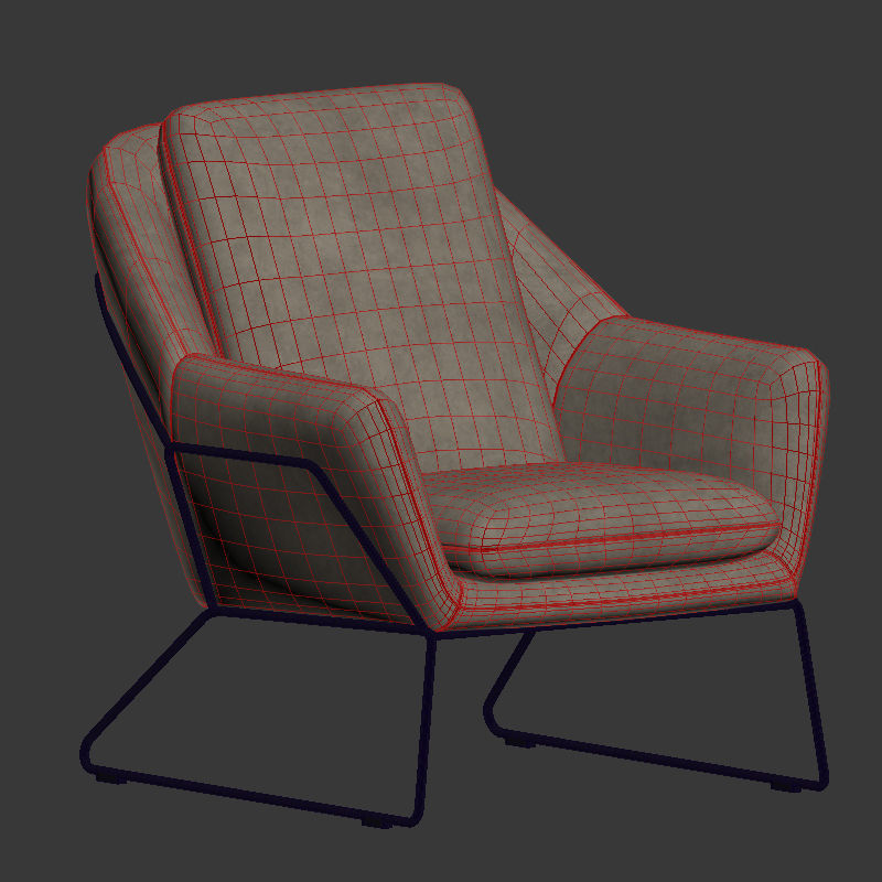 Loft Design Armchair Model 3D model_4