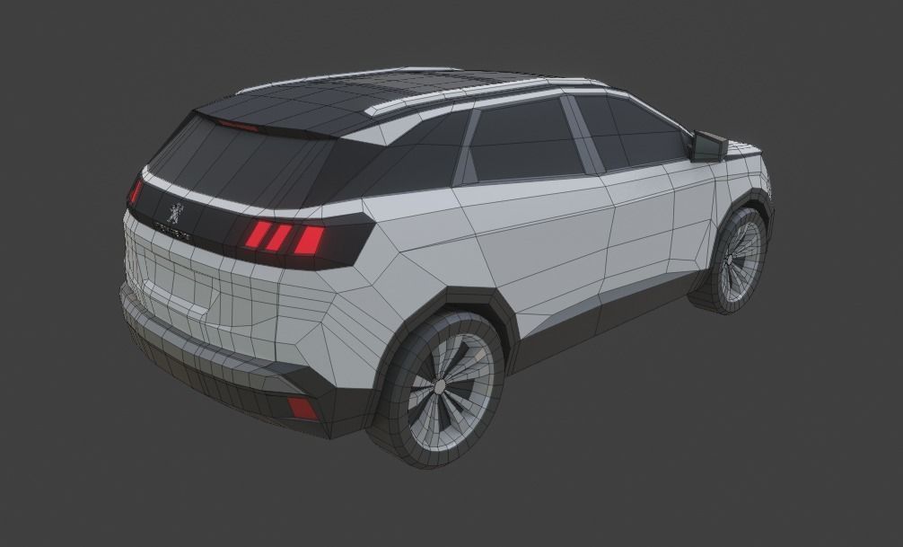 low-poly SUV pack - 10 SUV Low-poly 3D model_11