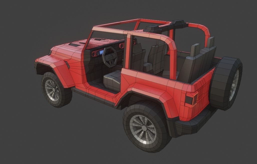 low-poly SUV pack - 10 SUV Low-poly 3D model_27