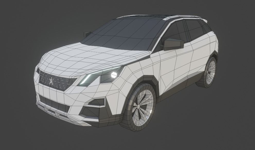 low-poly SUV pack - 10 SUV Low-poly 3D model_10