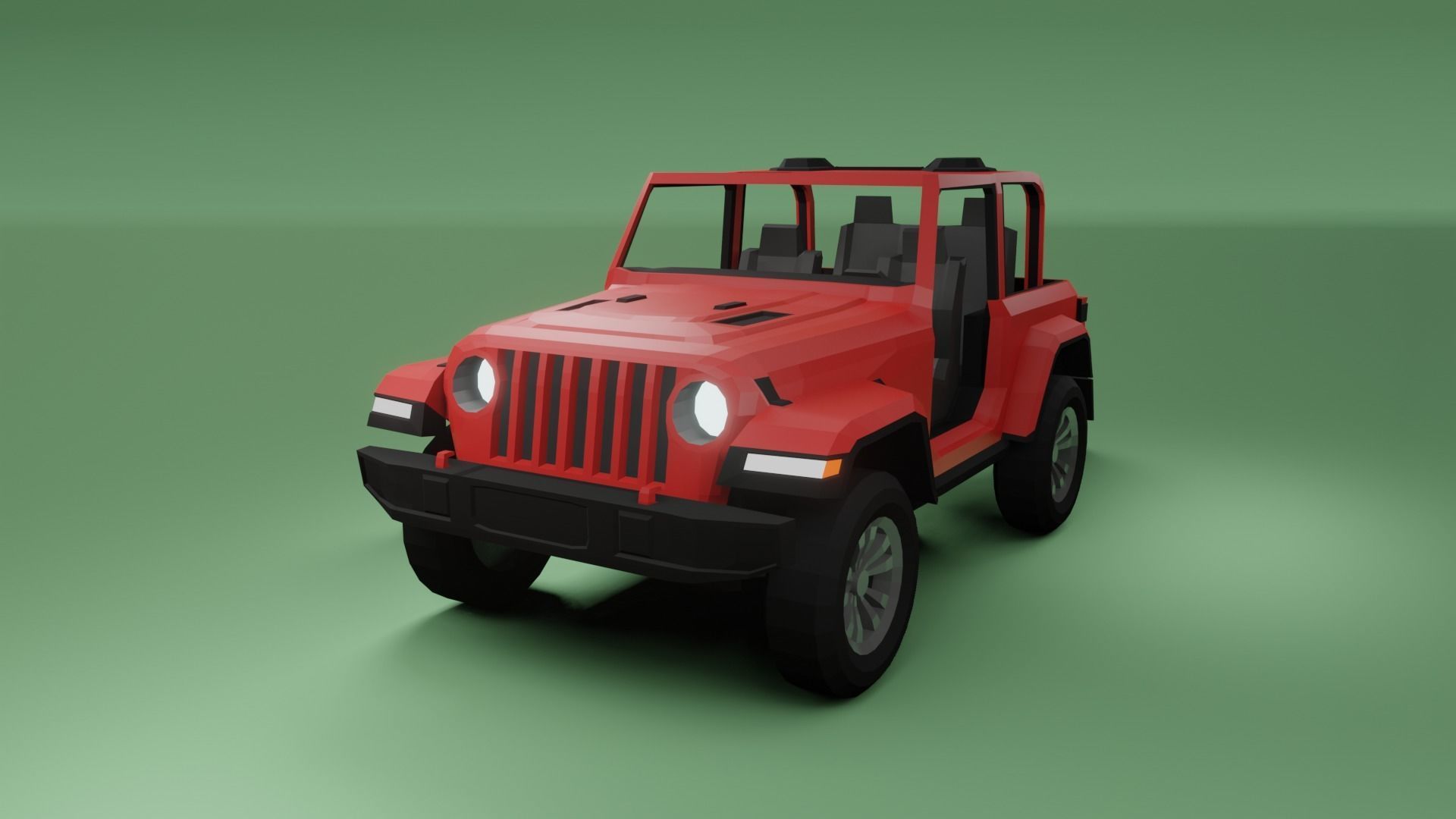 low-poly SUV pack - 10 SUV Low-poly 3D model_24
