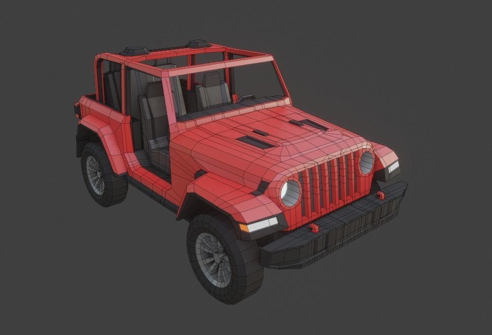 low-poly SUV pack - 10 SUV Low-poly 3D model_26