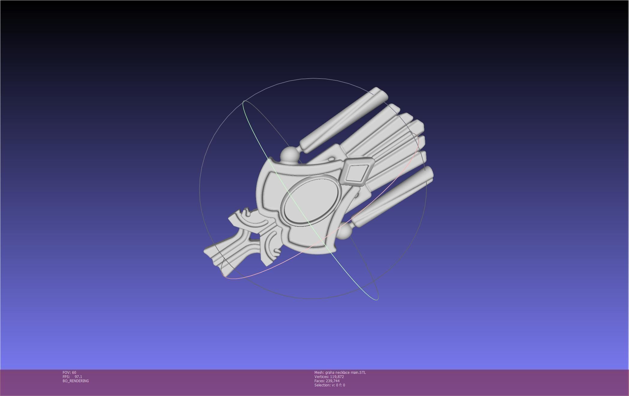 Final Fantasy XIV Graha Pendant Printable Assembly 3D print model_8