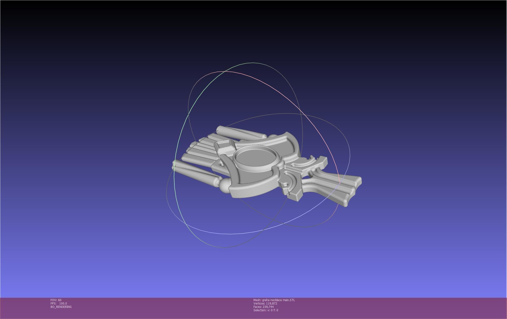 Final Fantasy XIV Graha Pendant Printable Assembly 3D print model_5