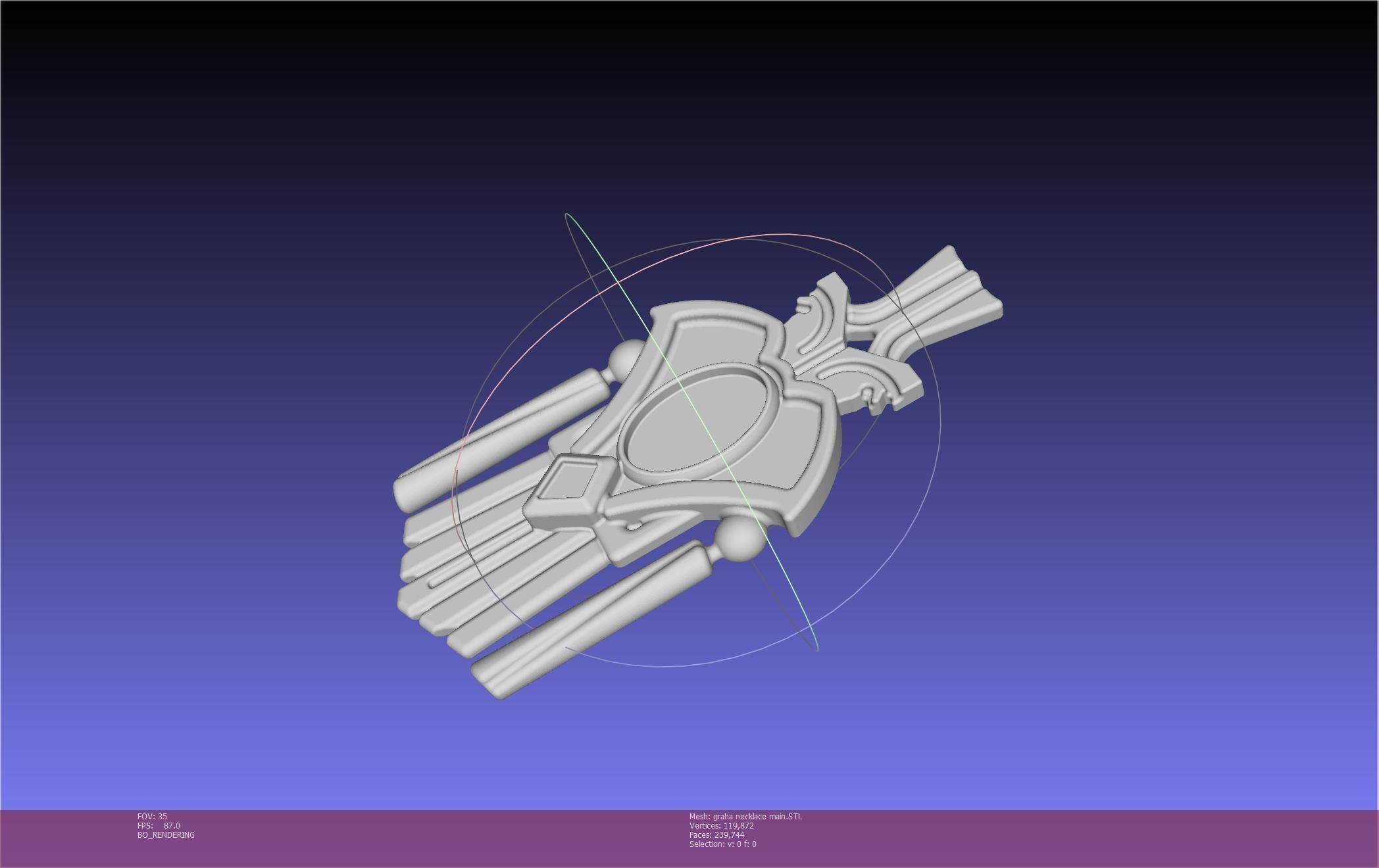 Final Fantasy XIV Graha Pendant Printable Assembly 3D print model_116