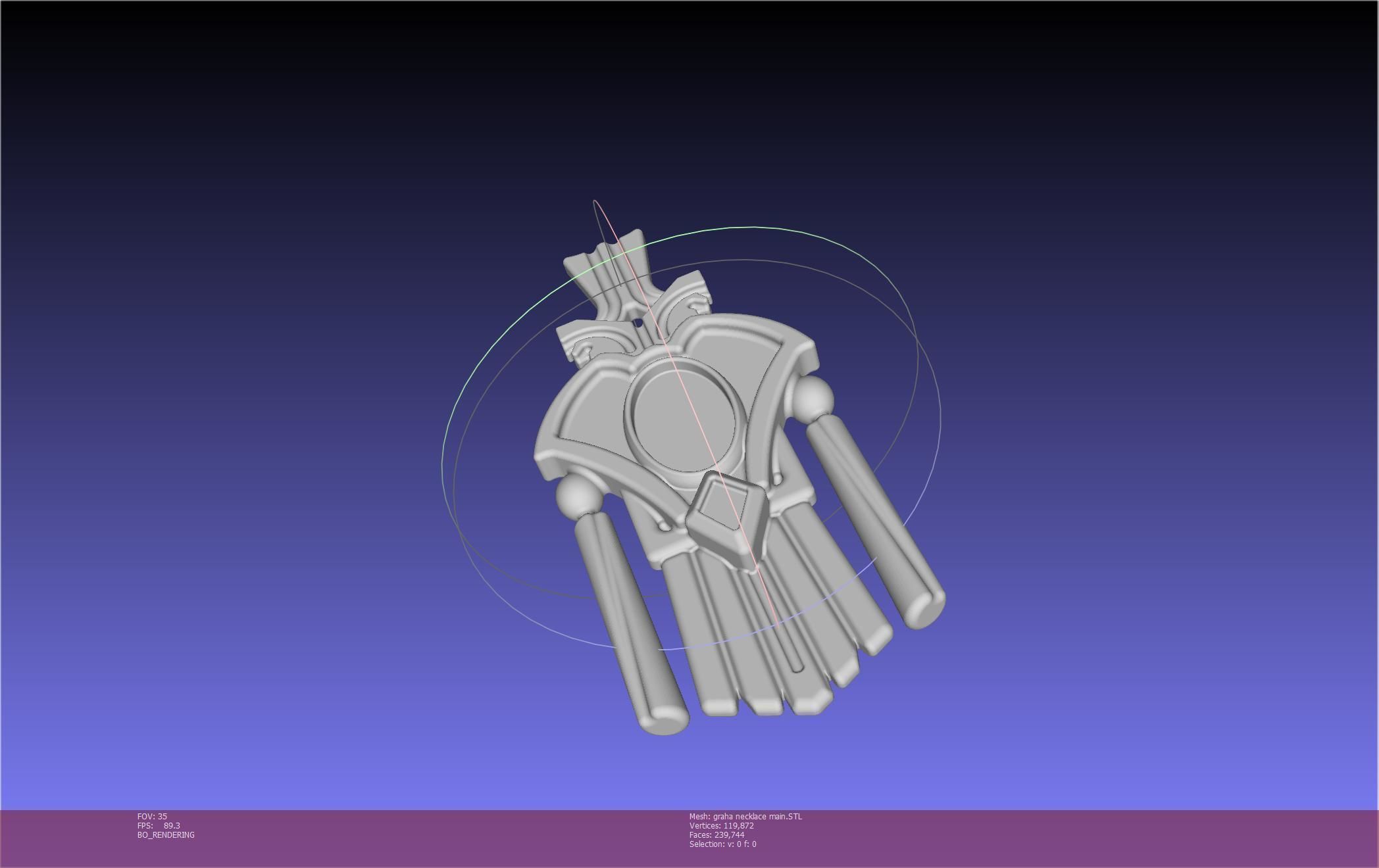 Final Fantasy XIV Graha Pendant Printable Assembly 3D print model_121
