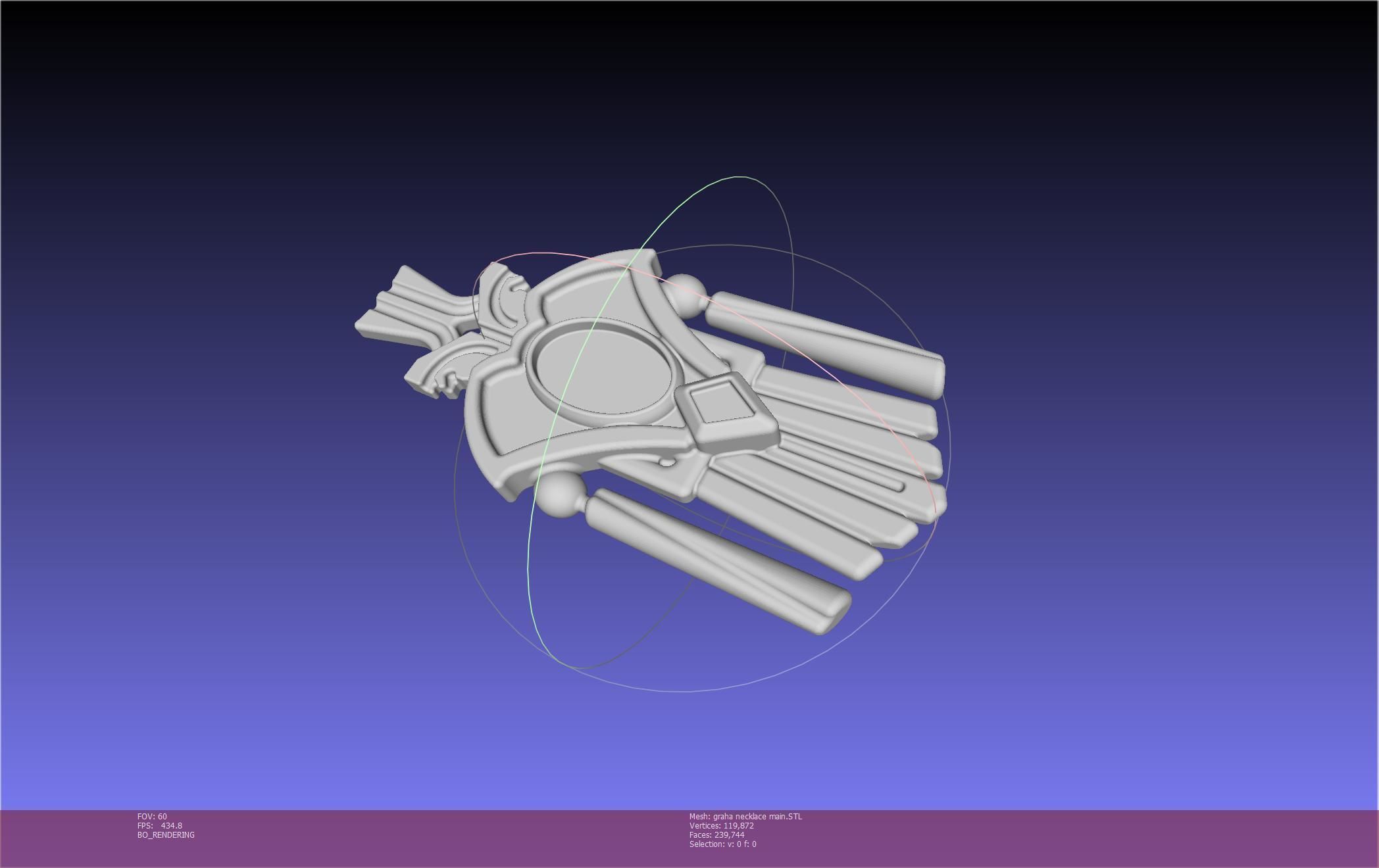 Final Fantasy XIV Graha Pendant Printable Assembly 3D print model_48