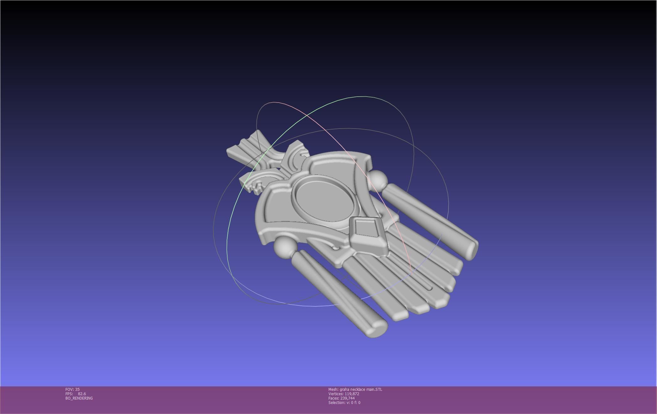 Final Fantasy XIV Graha Pendant Printable Assembly 3D print model_120