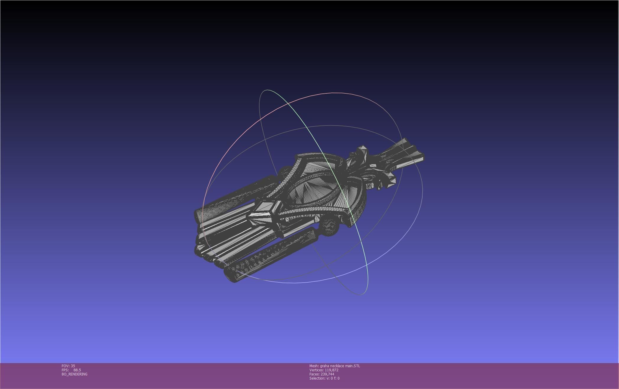 Final Fantasy XIV Graha Pendant Printable Assembly 3D print model_110