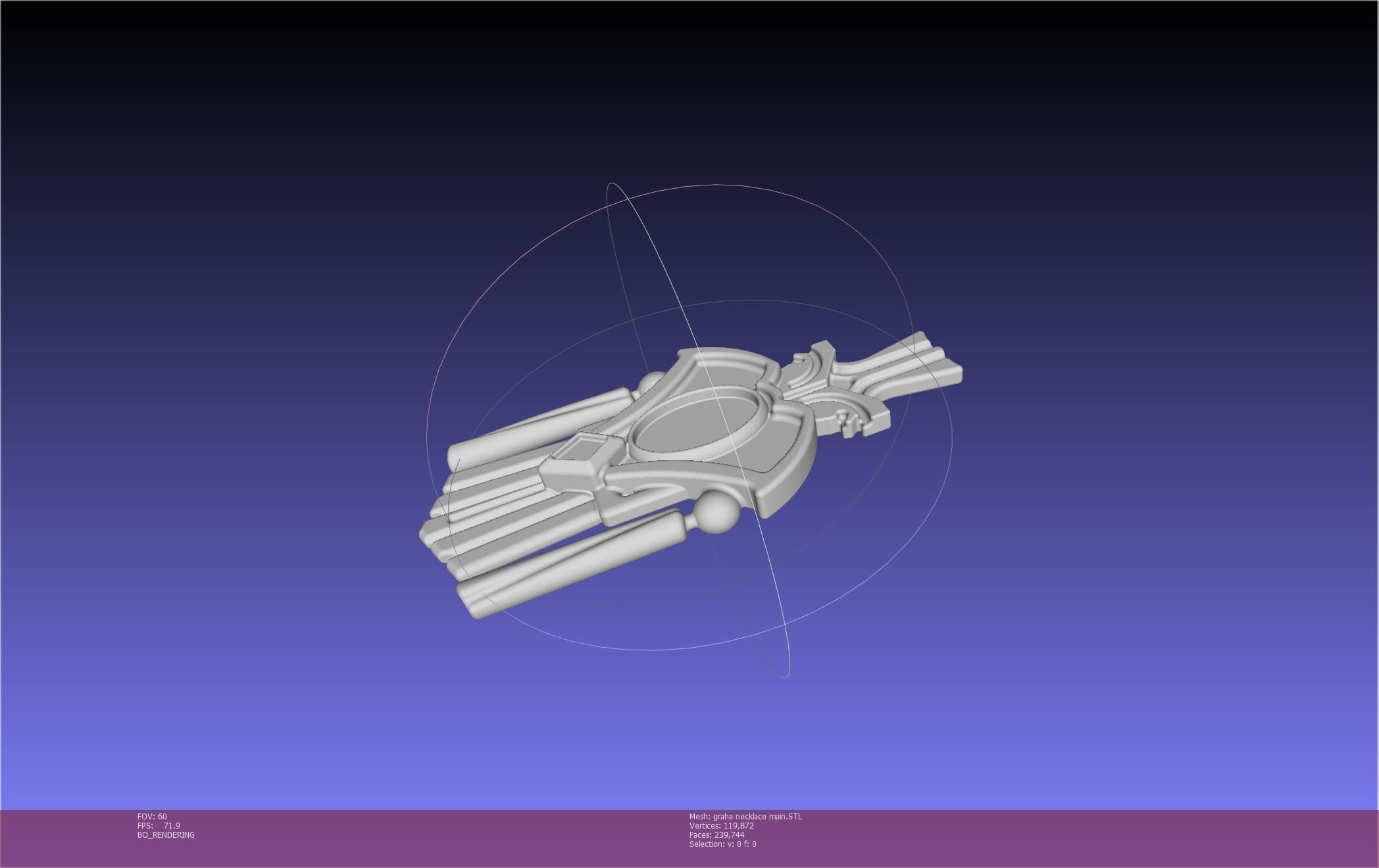 Final Fantasy XIV Graha Pendant Printable Assembly 3D print model_3