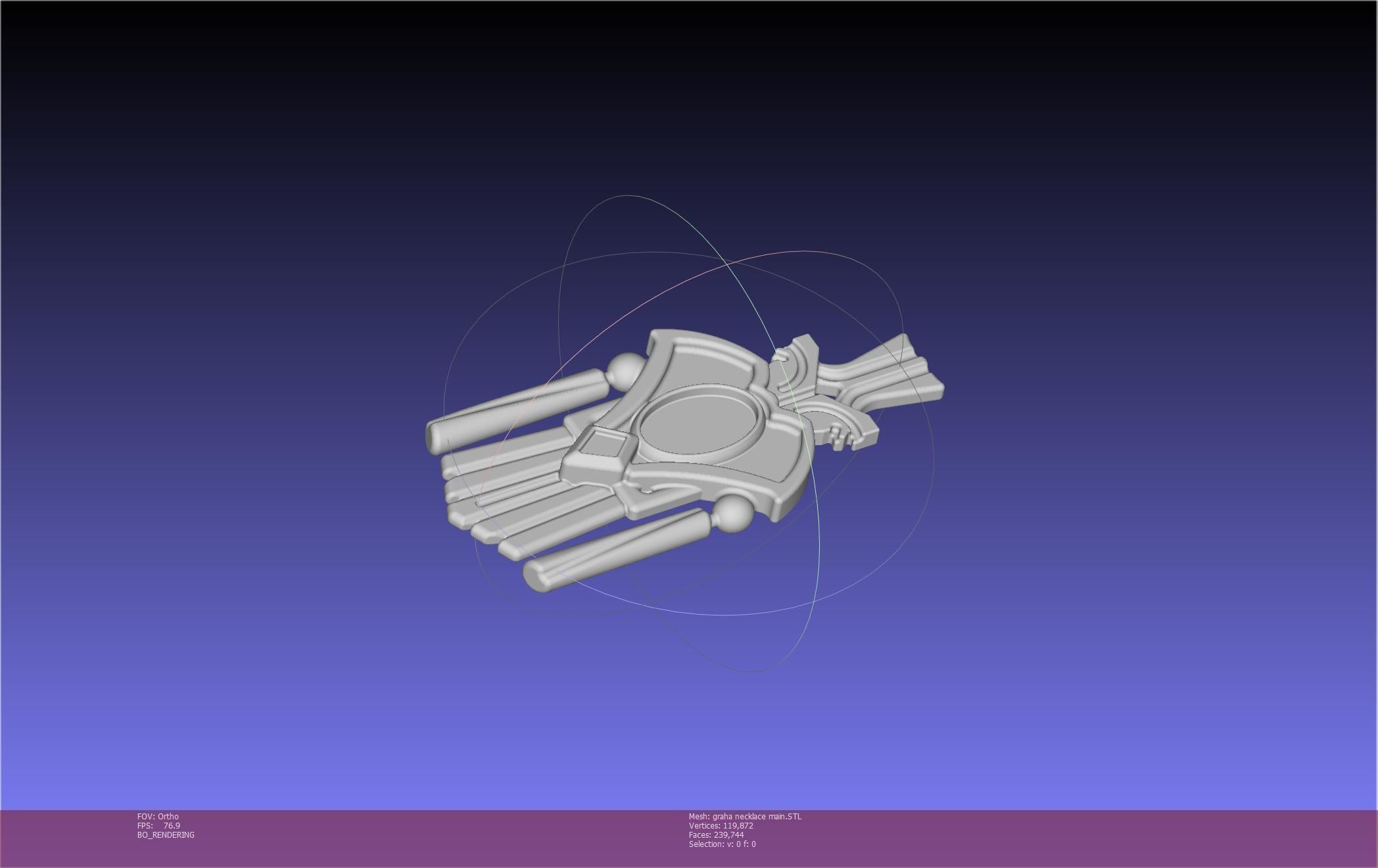 Final Fantasy XIV Graha Pendant Printable Assembly 3D print model_105