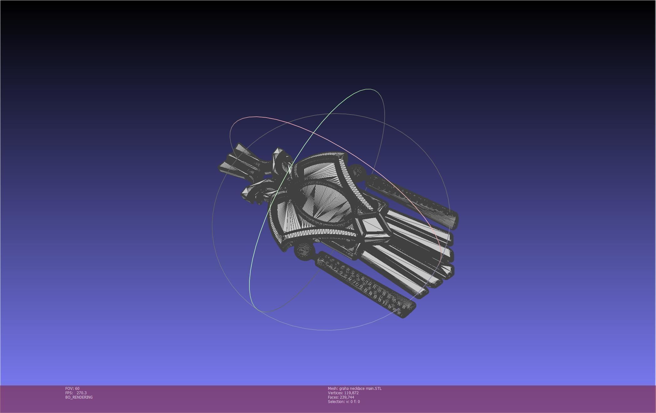 Final Fantasy XIV Graha Pendant Printable Assembly 3D print model_38