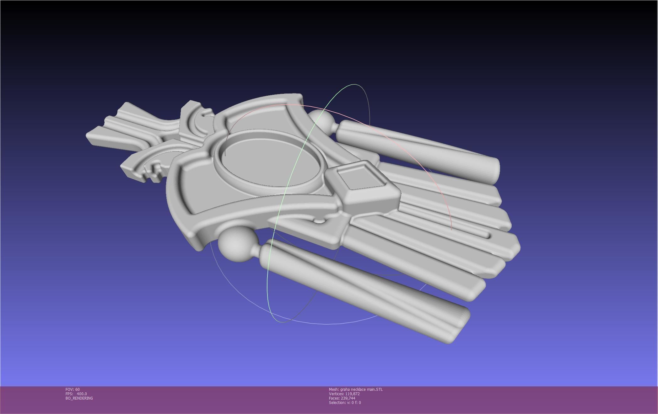 Final Fantasy XIV Graha Pendant Printable Assembly 3D print model_45