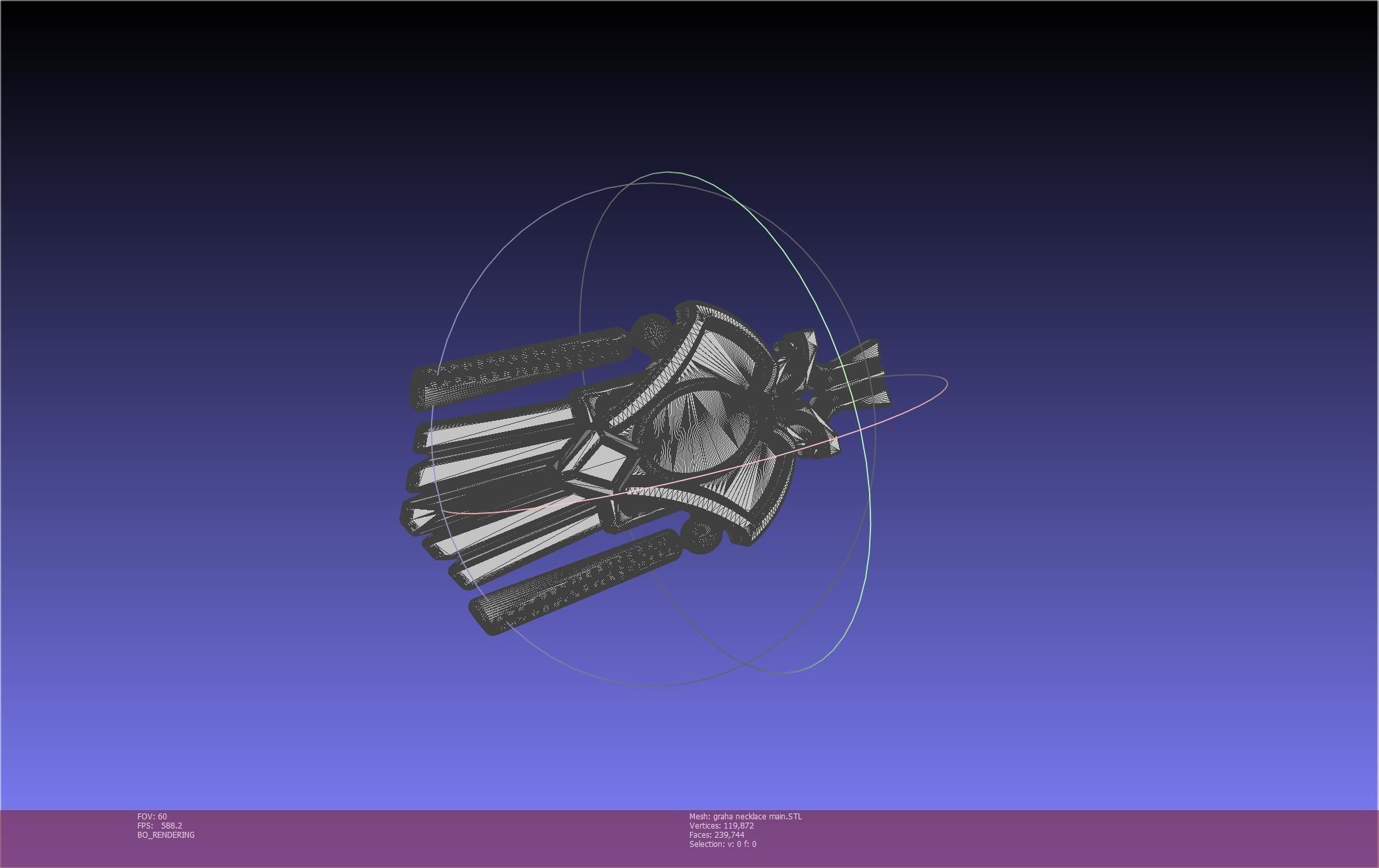 Final Fantasy XIV Graha Pendant Printable Assembly 3D print model_28