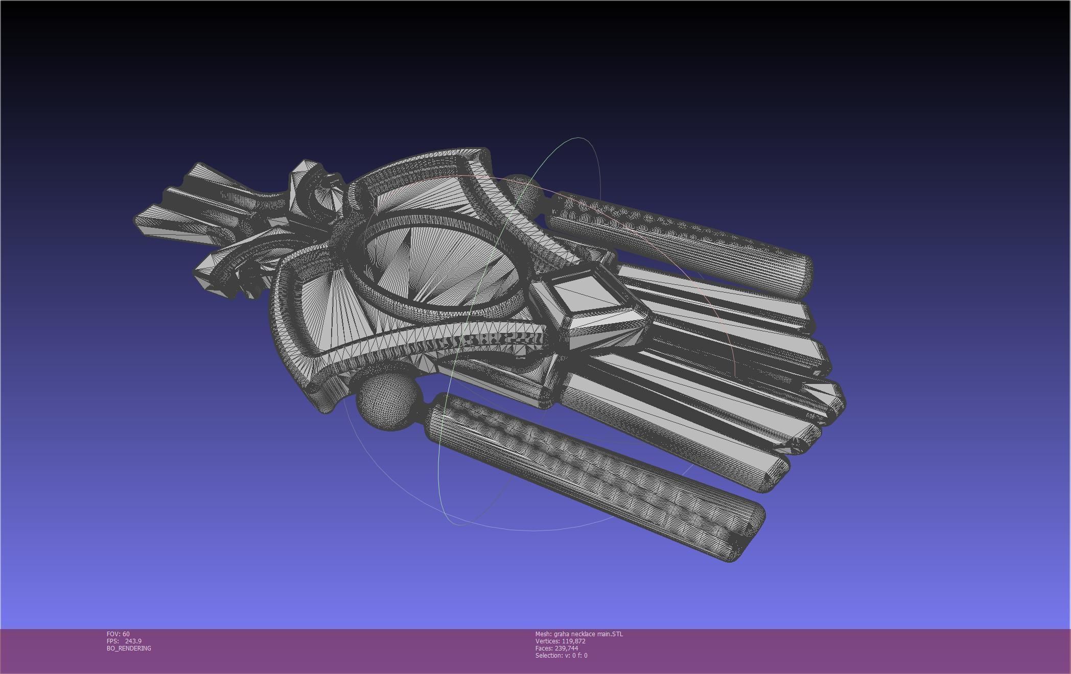 Final Fantasy XIV Graha Pendant Printable Assembly 3D print model_40