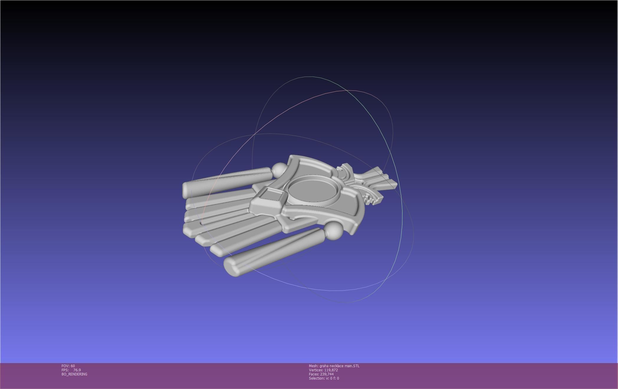 Final Fantasy XIV Graha Pendant Printable Assembly 3D print model_104