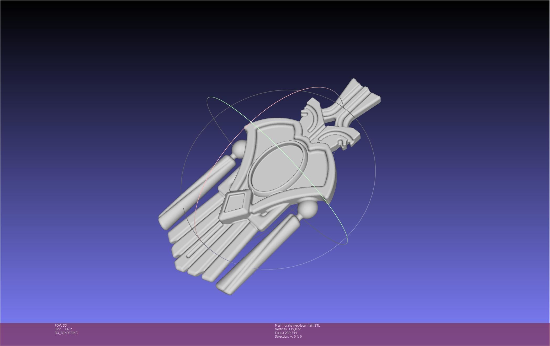 Final Fantasy XIV Graha Pendant Printable Assembly 3D print model_117