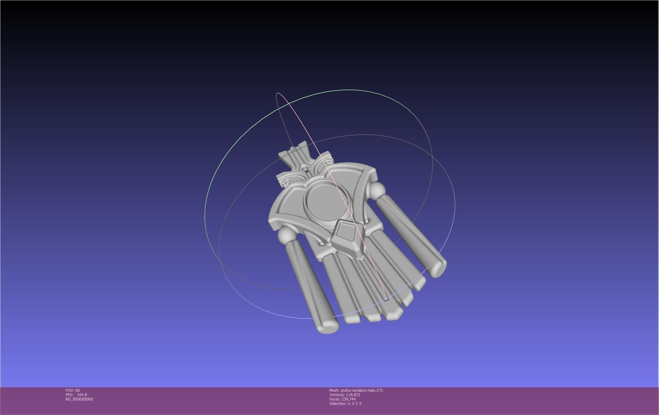 Final Fantasy XIV Graha Pendant Printable Assembly 3D print model_35