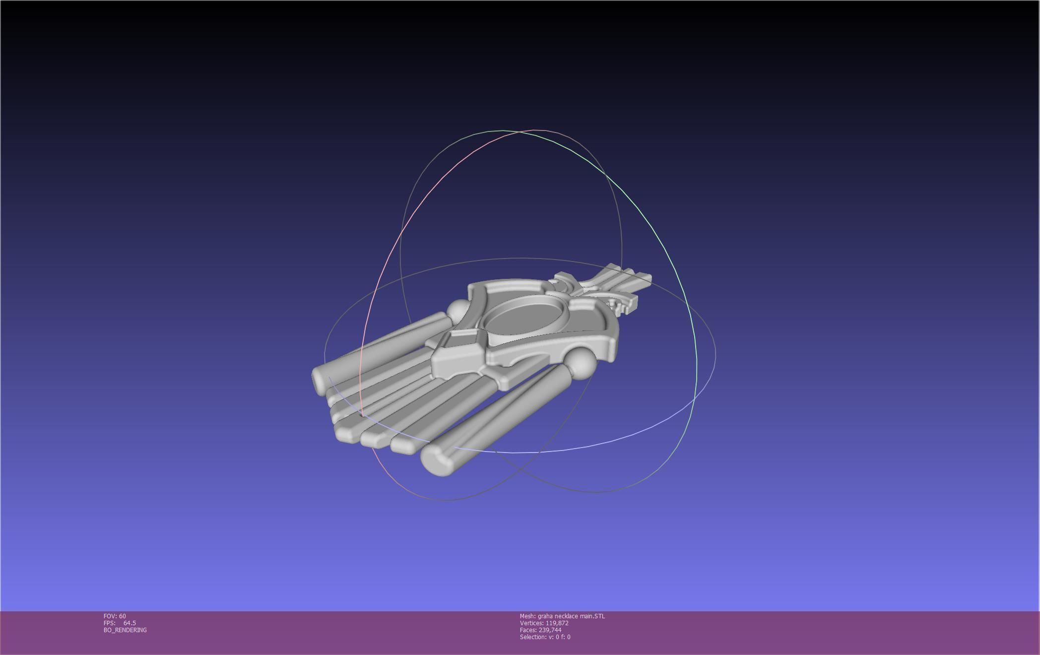 Final Fantasy XIV Graha Pendant Printable Assembly 3D print model_1