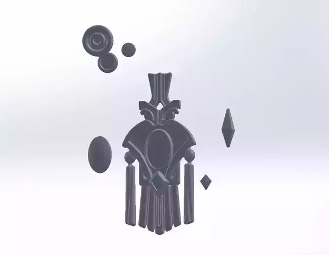 Final Fantasy XIV Graha Pendant Printable Assembly 3D print model