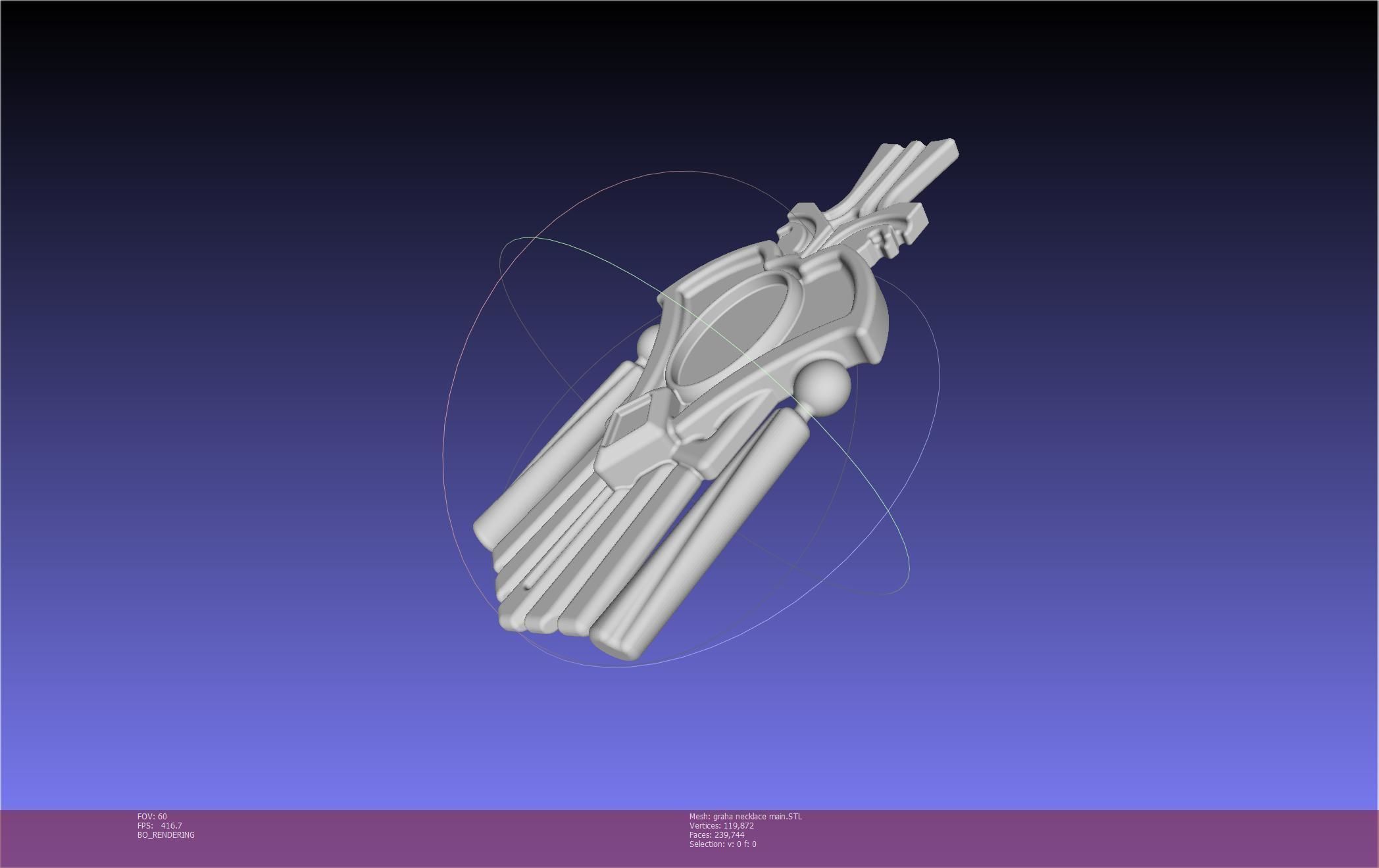 Final Fantasy XIV Graha Pendant Printable Assembly 3D print model_50