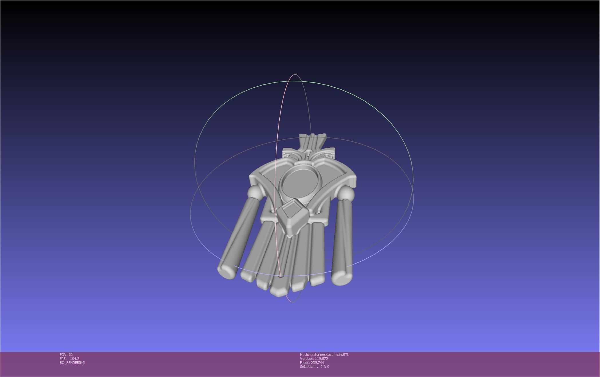 Final Fantasy XIV Graha Pendant Printable Assembly 3D print model_2