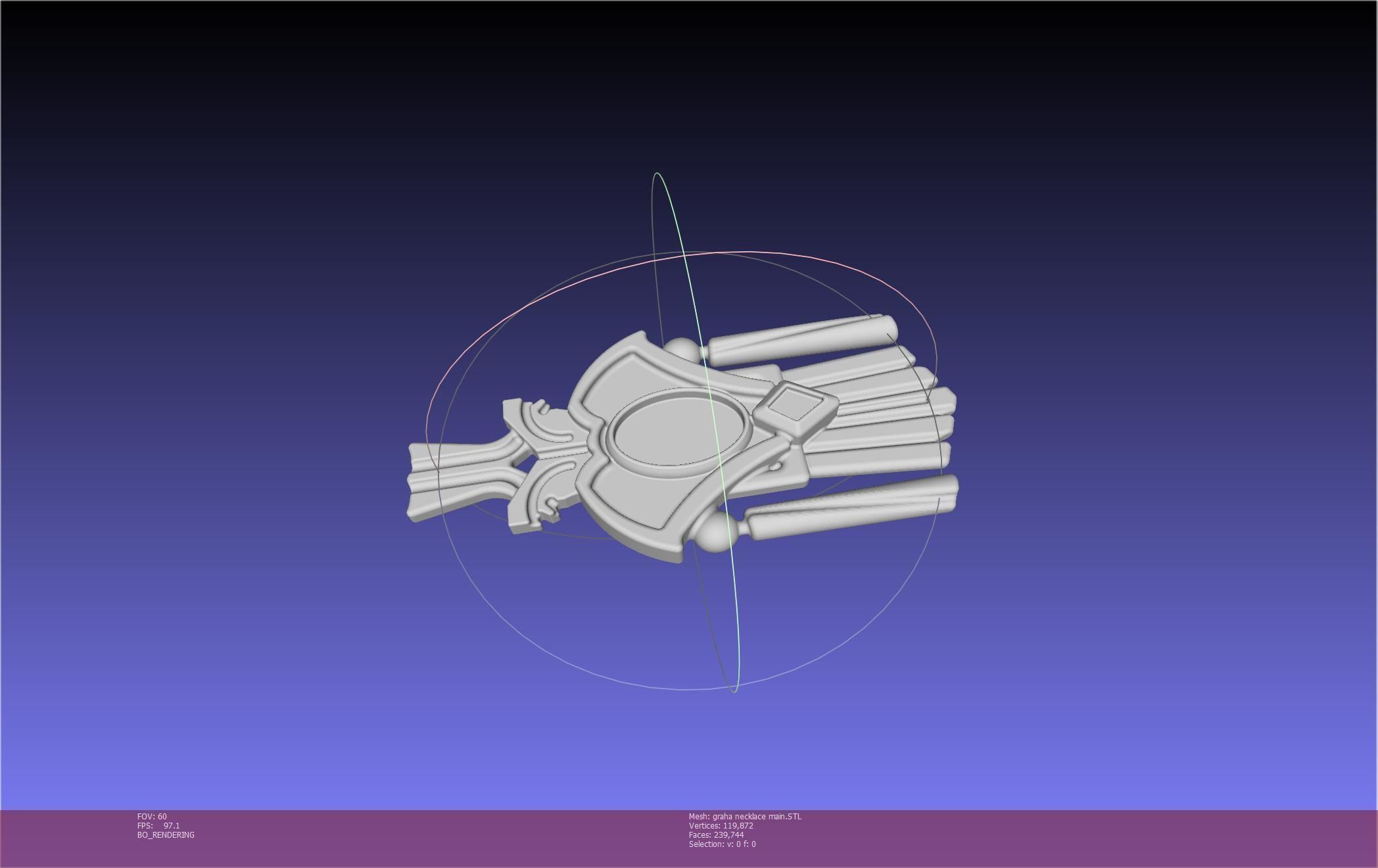Final Fantasy XIV Graha Pendant Printable Assembly 3D print model_18