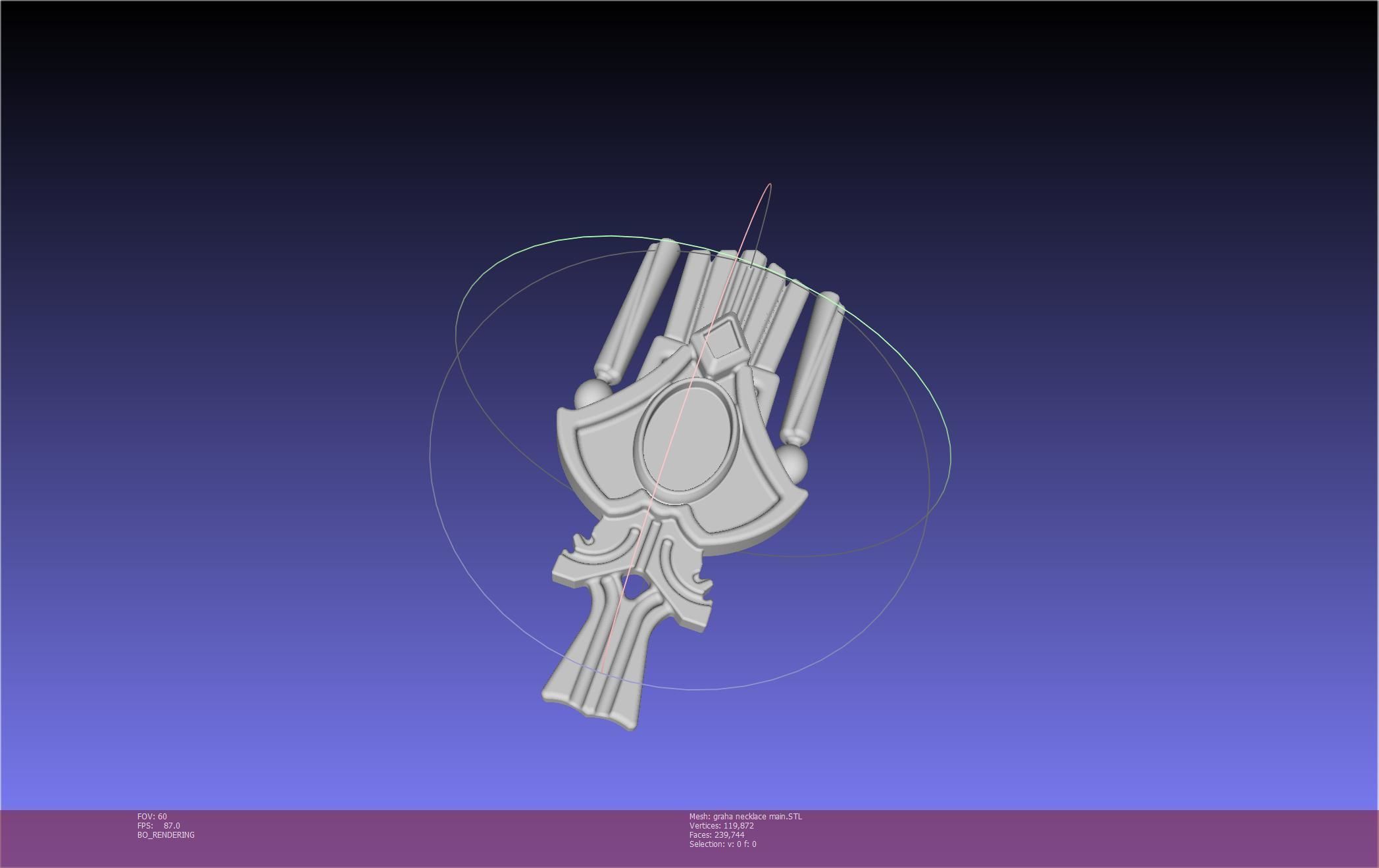 Final Fantasy XIV Graha Pendant Printable Assembly 3D print model_100