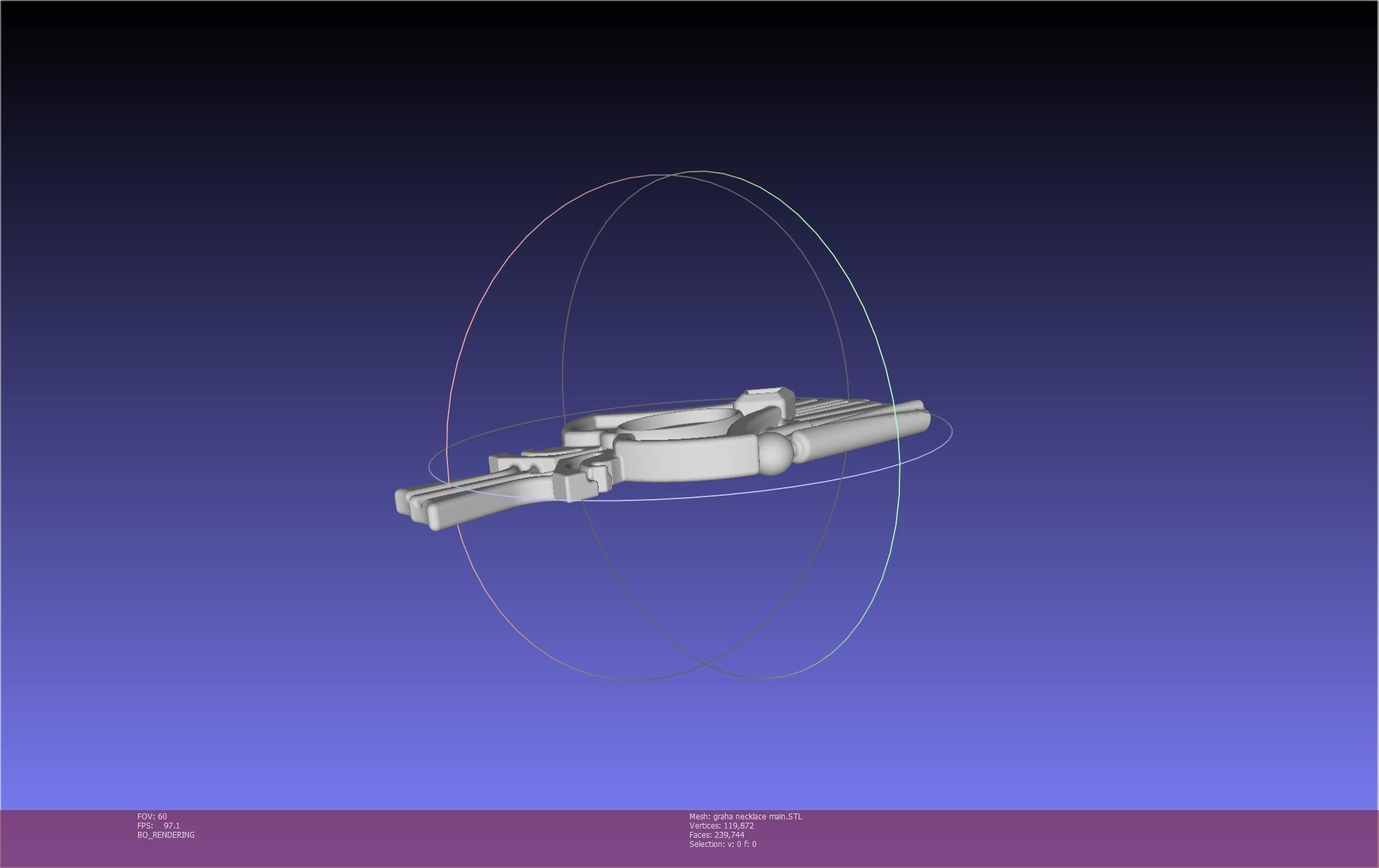 Final Fantasy XIV Graha Pendant Printable Assembly 3D print model_19