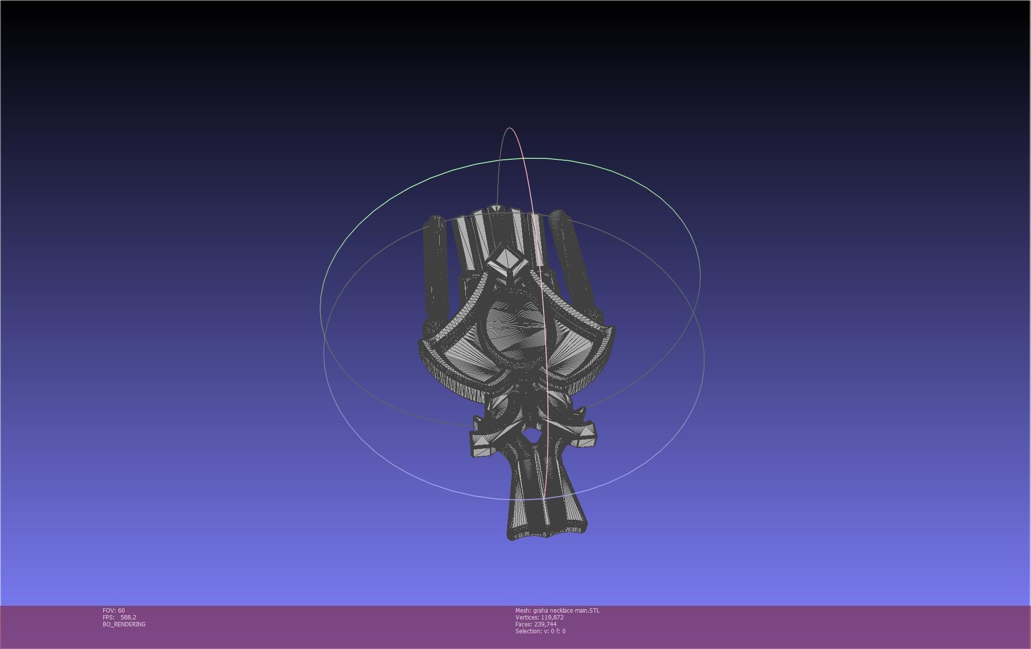 Final Fantasy XIV Graha Pendant Printable Assembly 3D print model_26