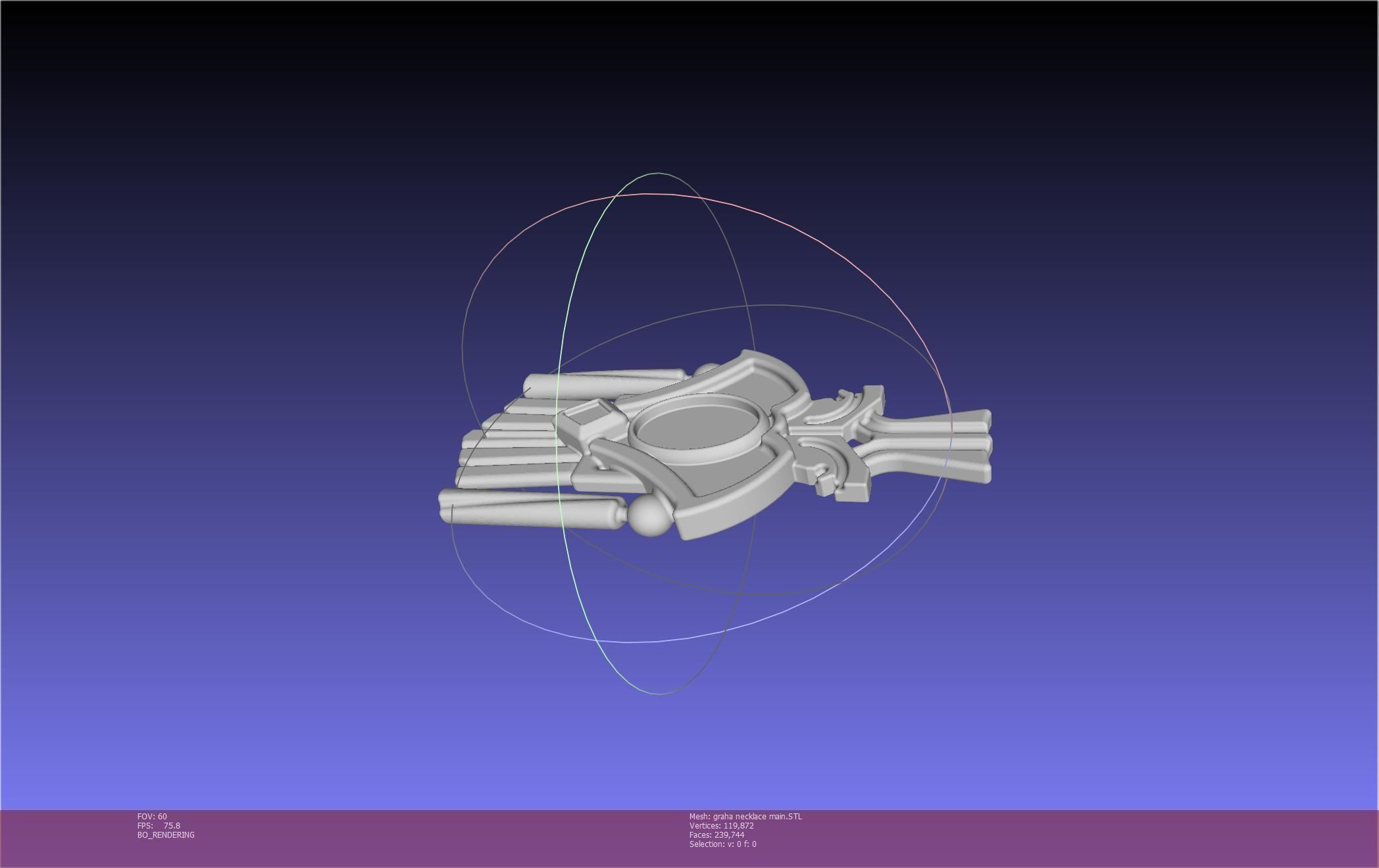 Final Fantasy XIV Graha Pendant Printable Assembly 3D print model_4