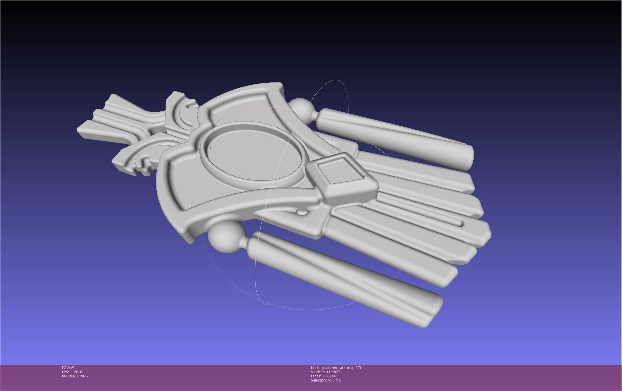 Final Fantasy XIV Graha Pendant Printable Assembly 3D print model_44