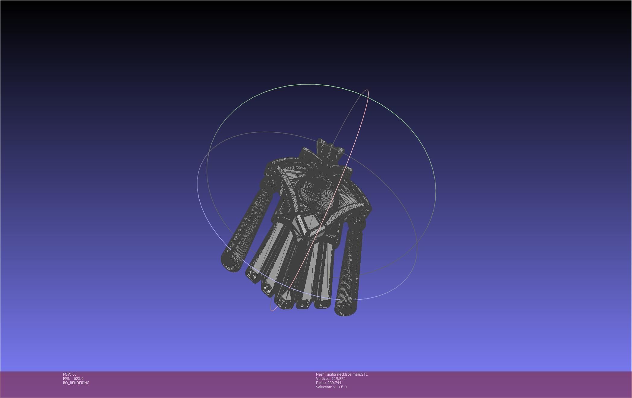 Final Fantasy XIV Graha Pendant Printable Assembly 3D print model_23