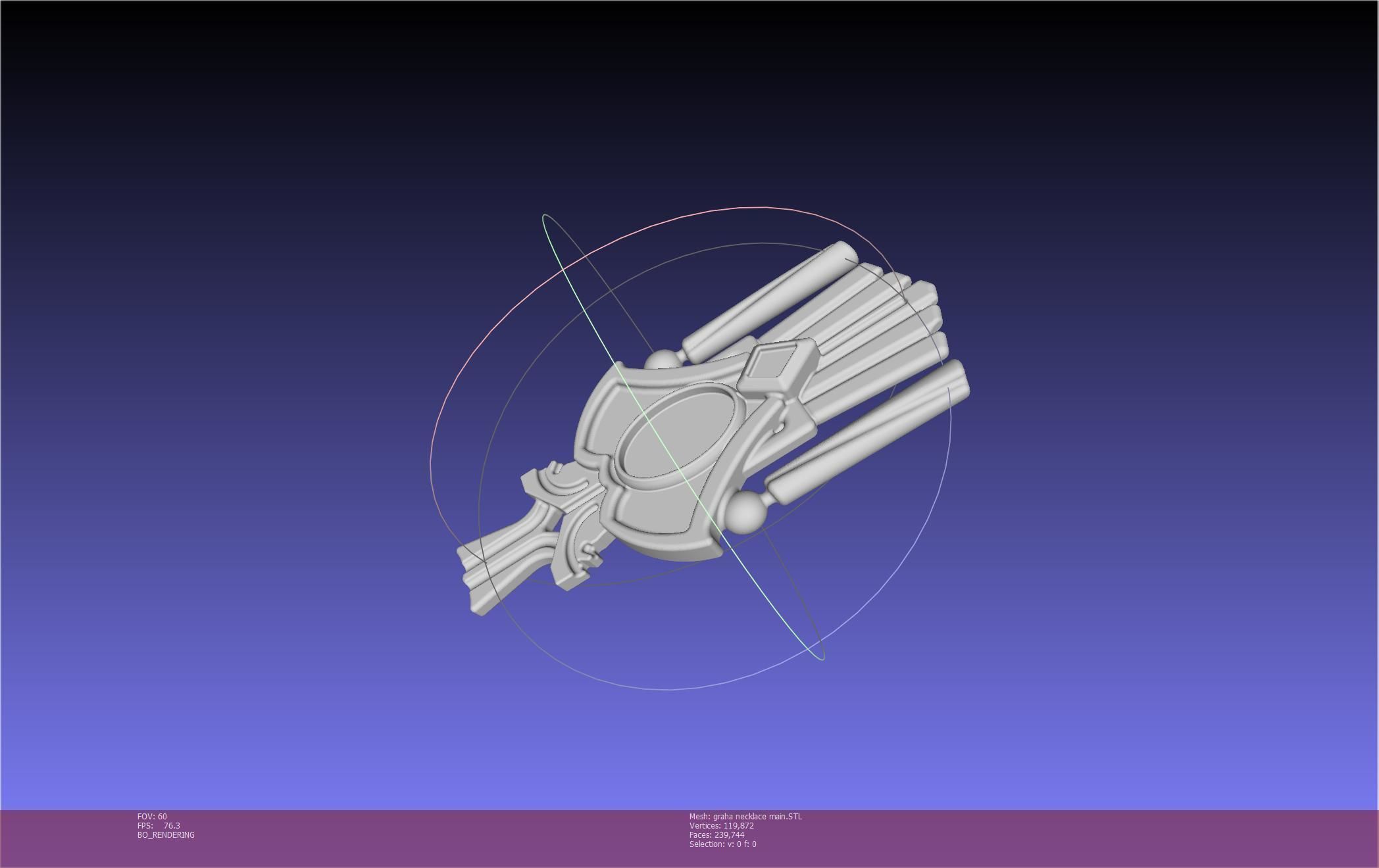 Final Fantasy XIV Graha Pendant Printable Assembly 3D print model_7