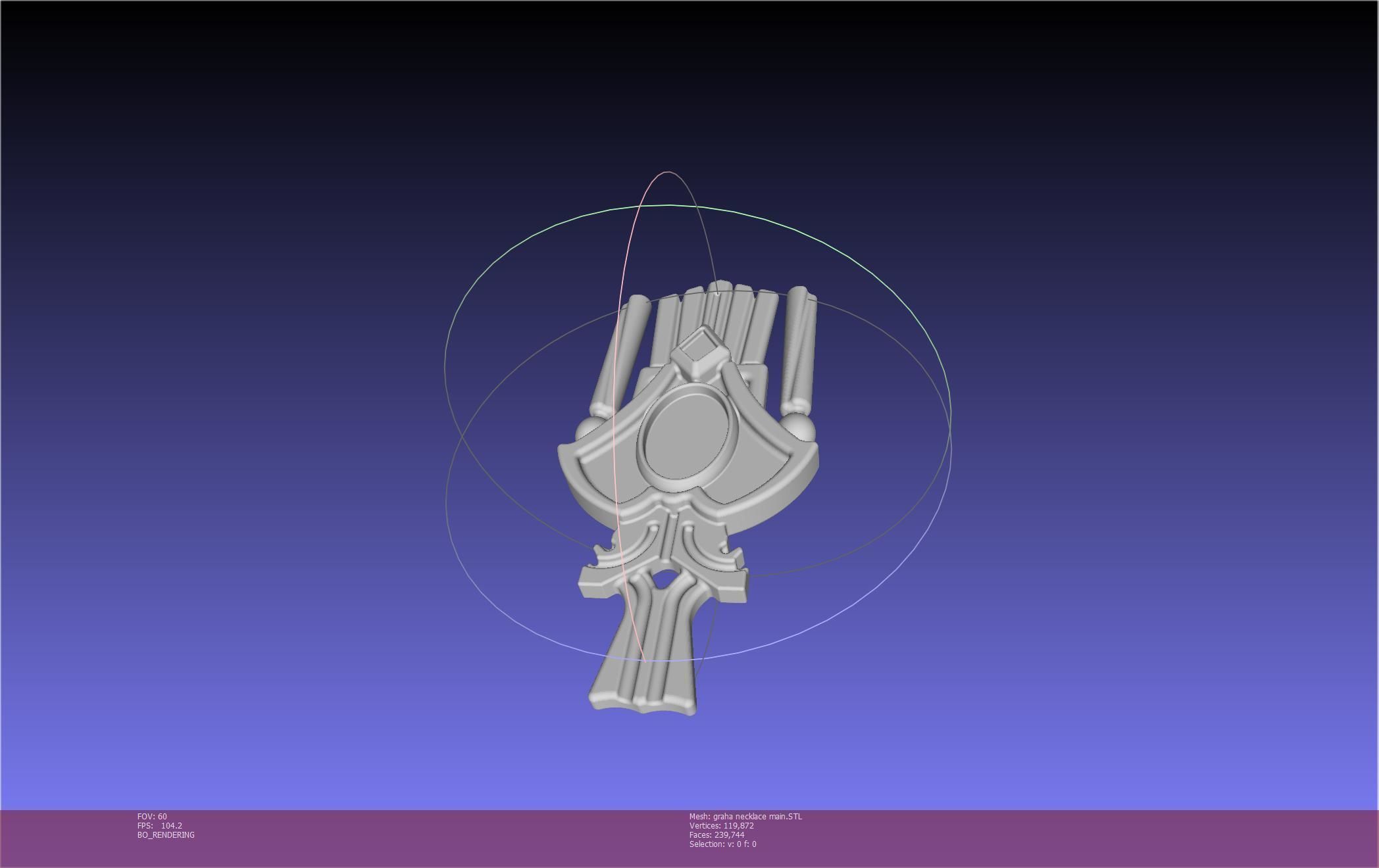 Final Fantasy XIV Graha Pendant Printable Assembly 3D print model_6