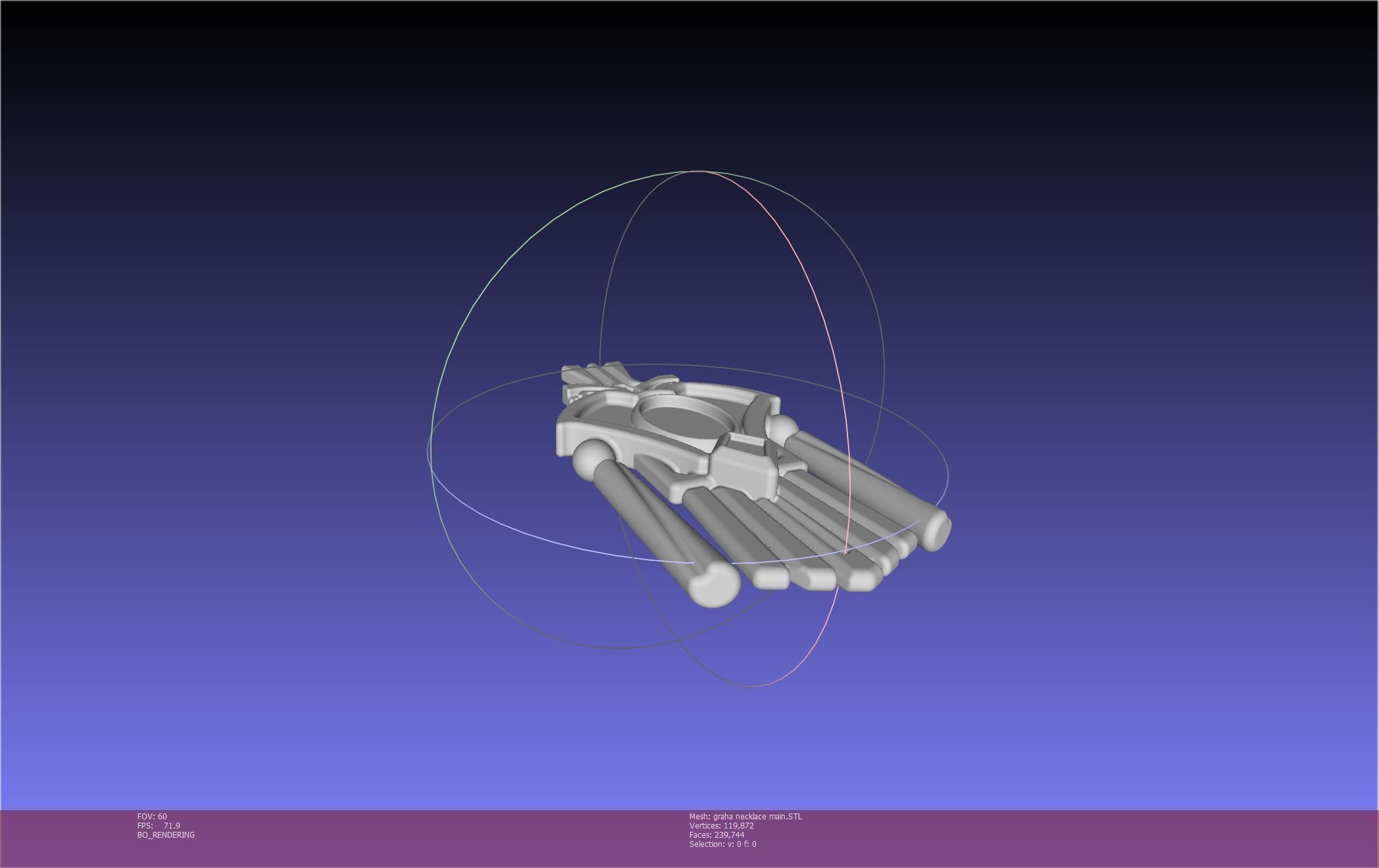 Final Fantasy XIV Graha Pendant Printable Assembly 3D print model_97