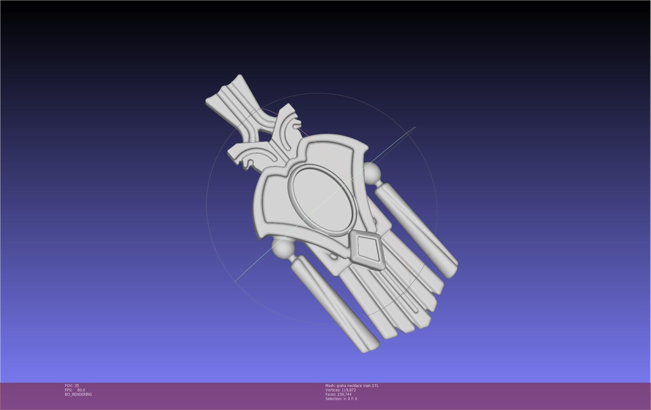 Final Fantasy XIV Graha Pendant Printable Assembly 3D print model_123