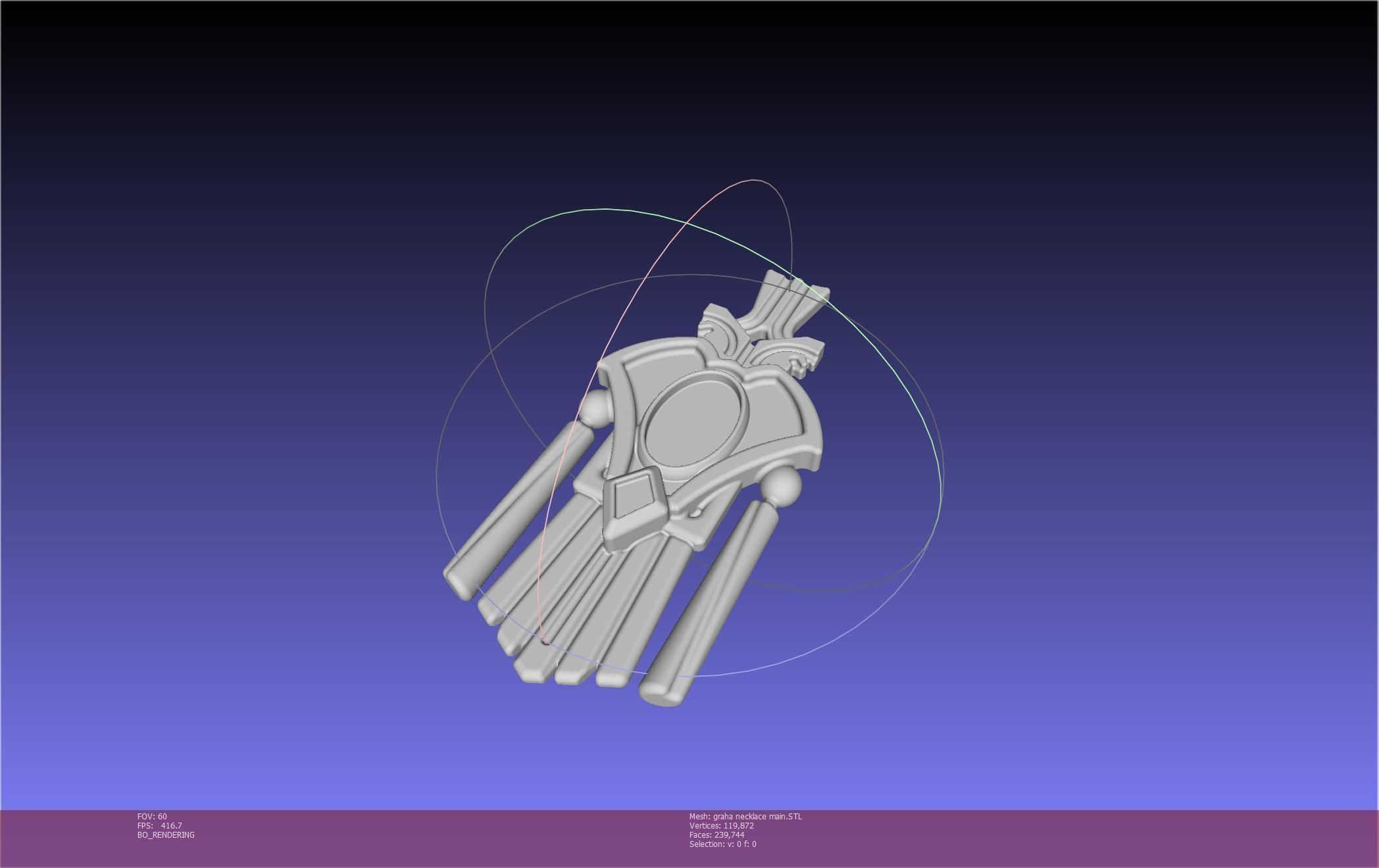 Final Fantasy XIV Graha Pendant Printable Assembly 3D print model_34