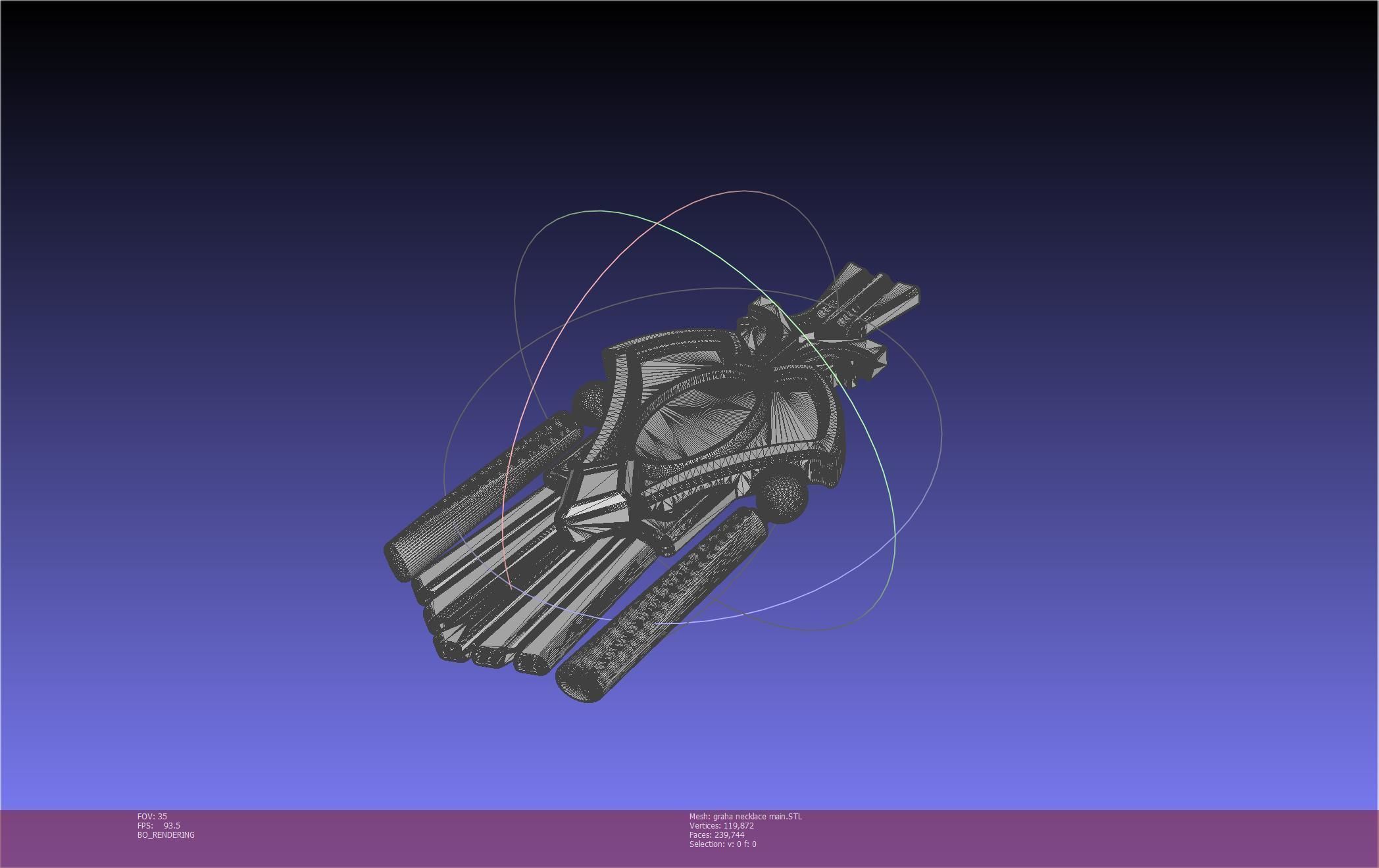 Final Fantasy XIV Graha Pendant Printable Assembly 3D print model_111