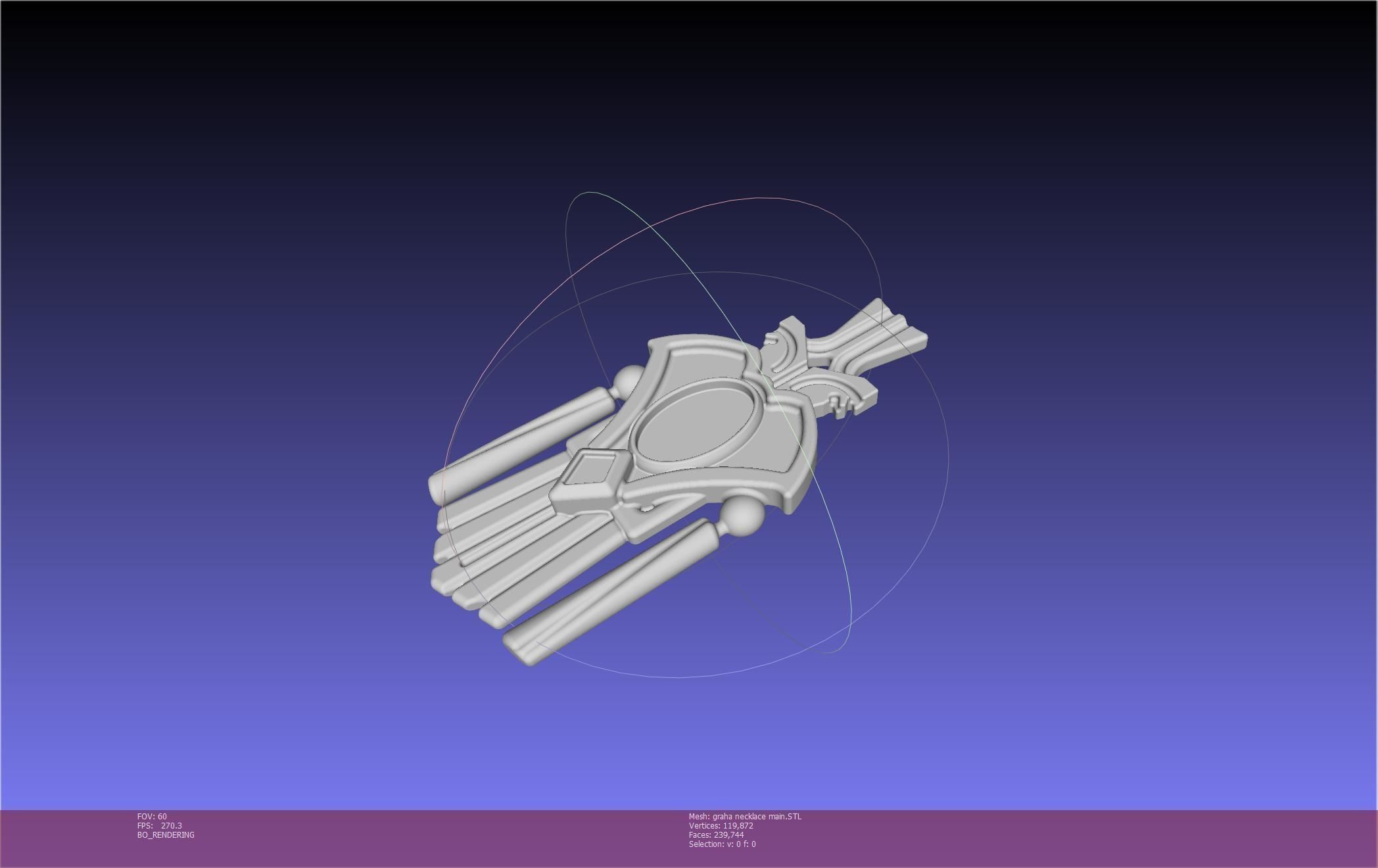 Final Fantasy XIV Graha Pendant Printable Assembly 3D print model_33