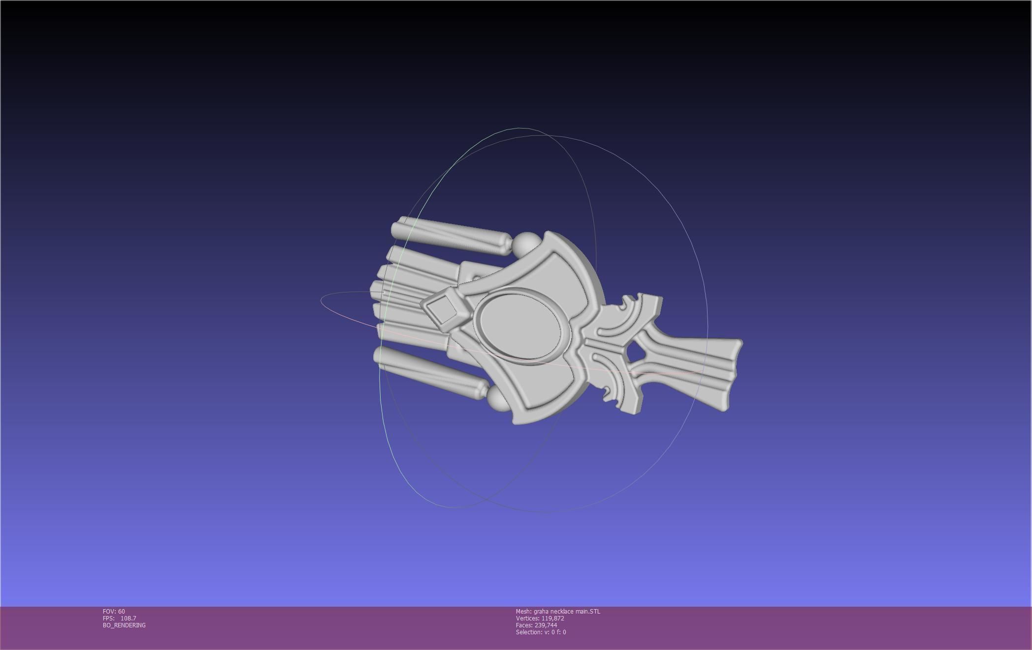 Final Fantasy XIV Graha Pendant Printable Assembly 3D print model_20