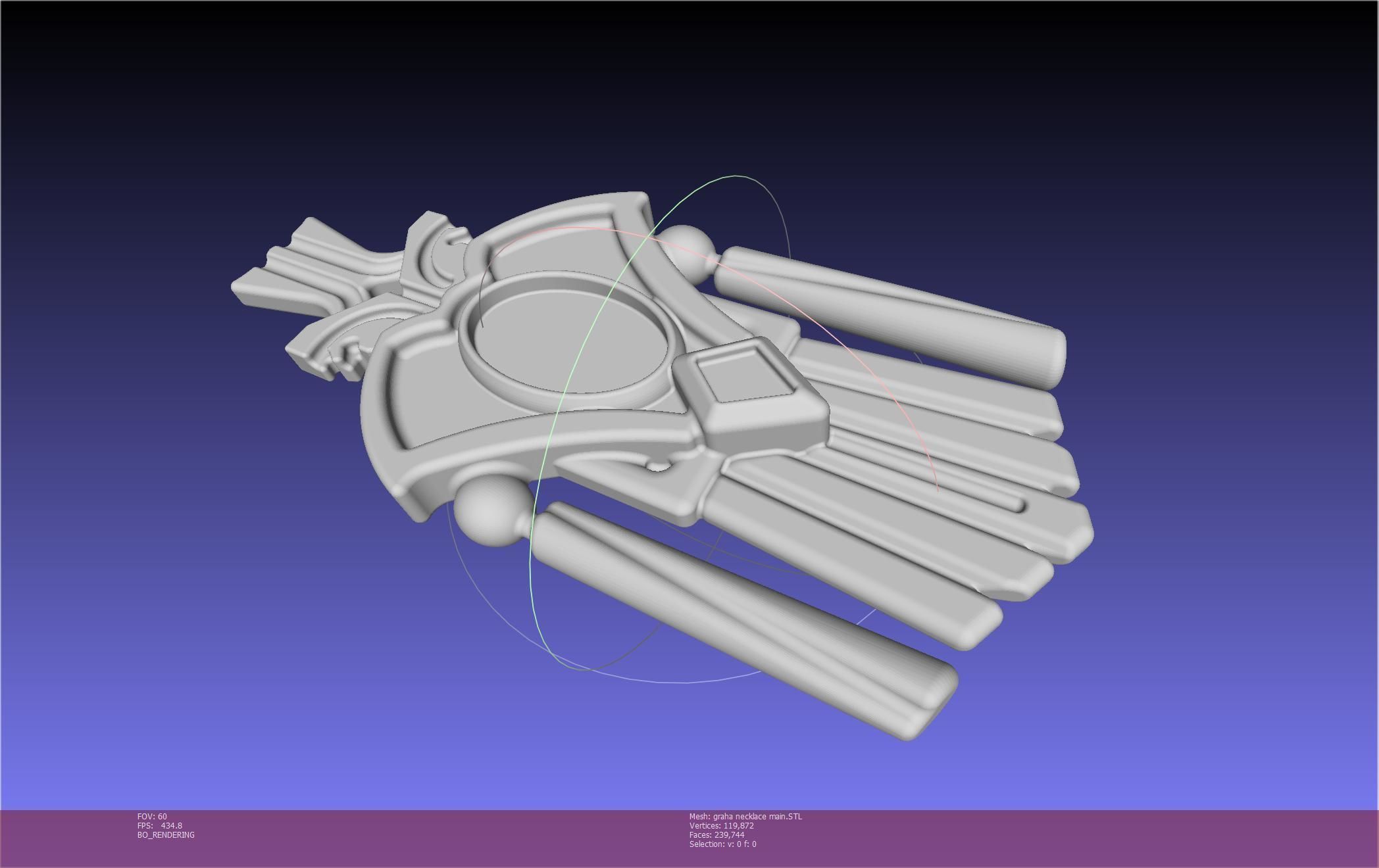 Final Fantasy XIV Graha Pendant Printable Assembly 3D print model_46