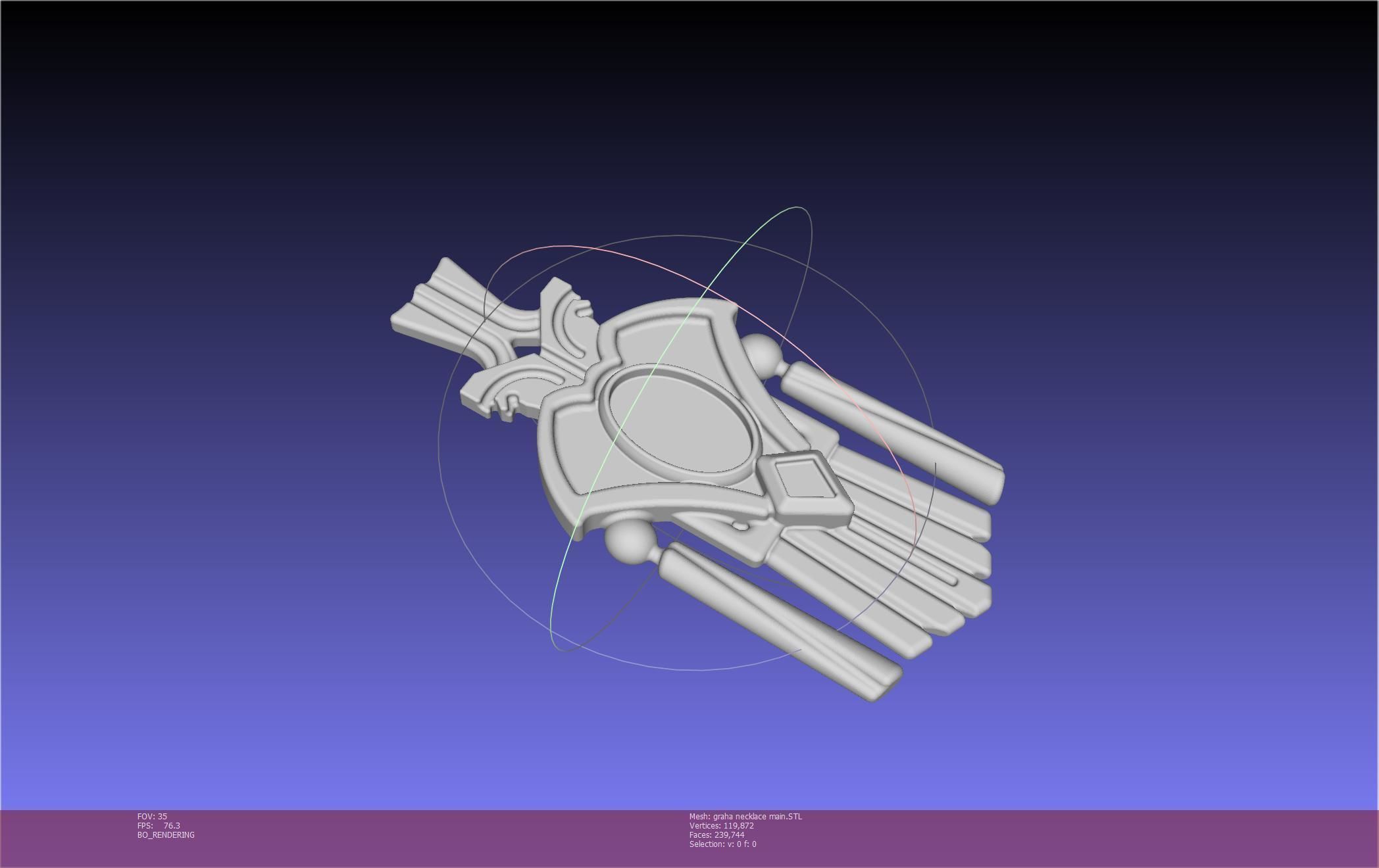 Final Fantasy XIV Graha Pendant Printable Assembly 3D print model_119