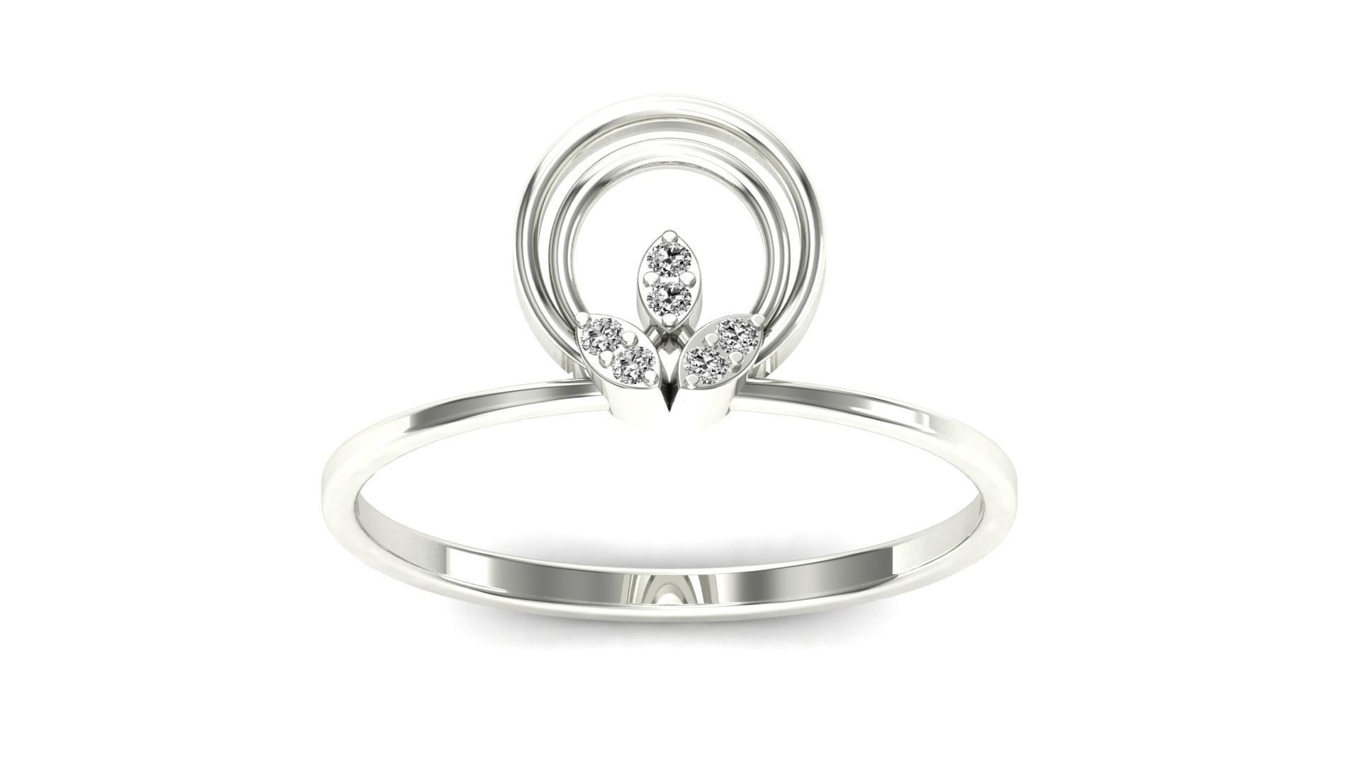 Ring-28 solitaire diamond ring 3D print model_21