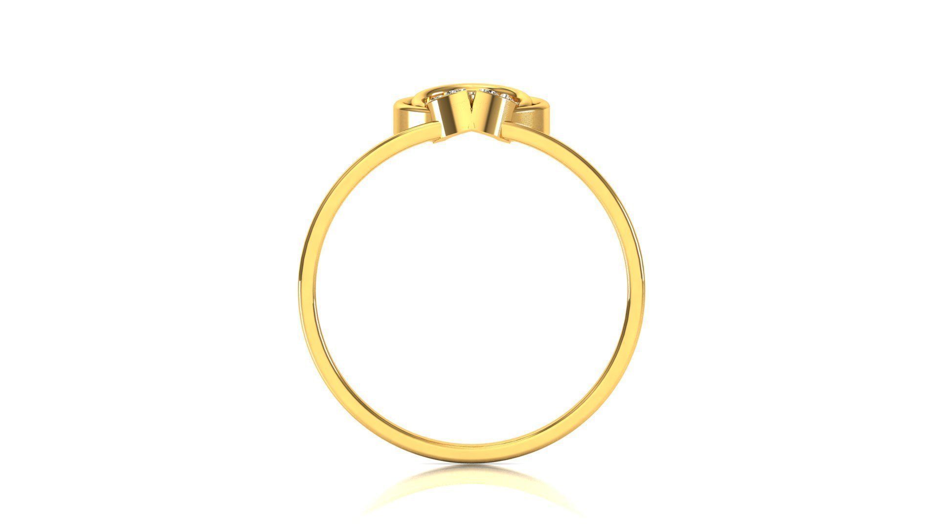 Ring-28 solitaire diamond ring 3D print model_10