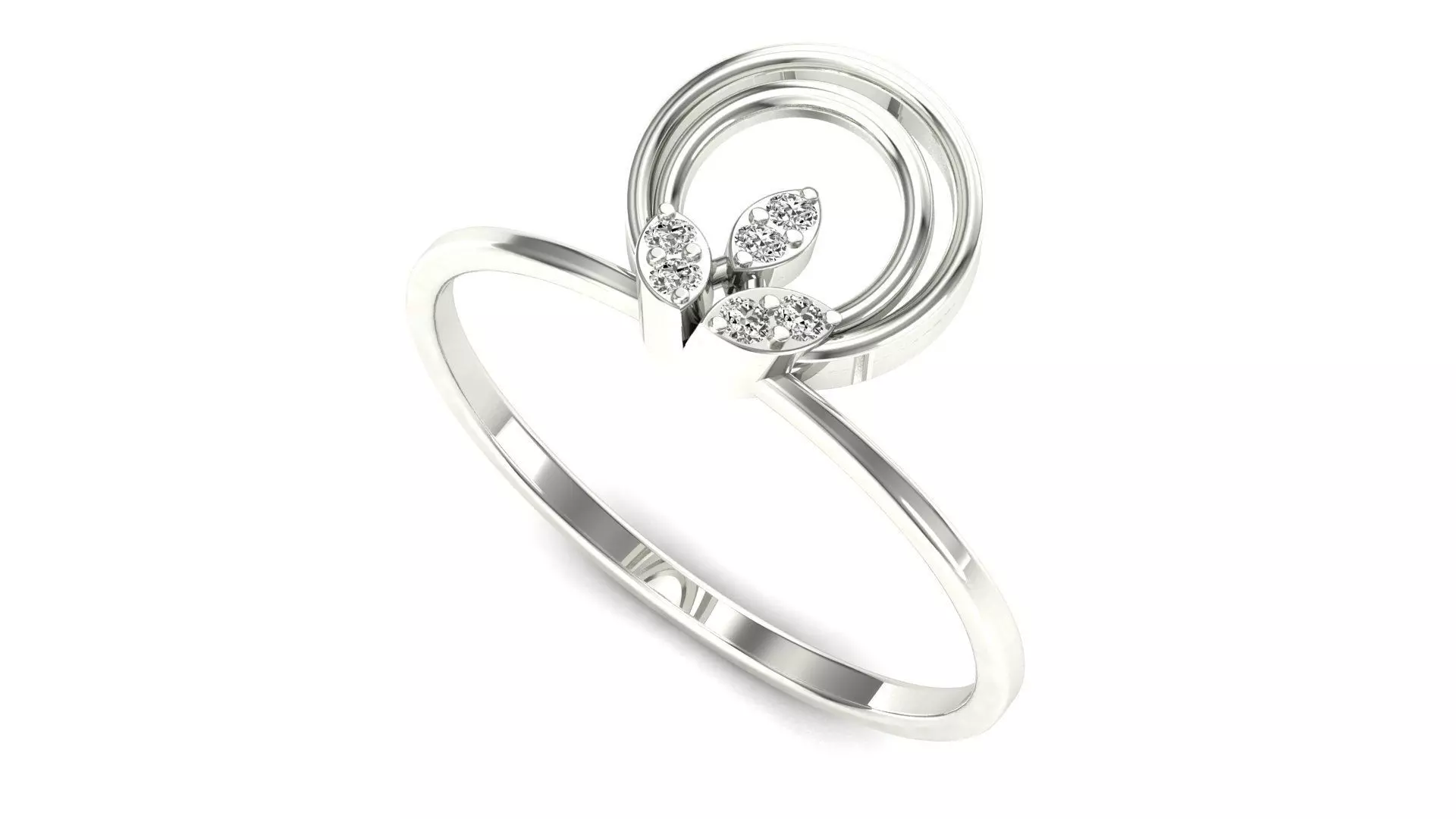 Ring-28 solitaire diamond ring 3D print model_0