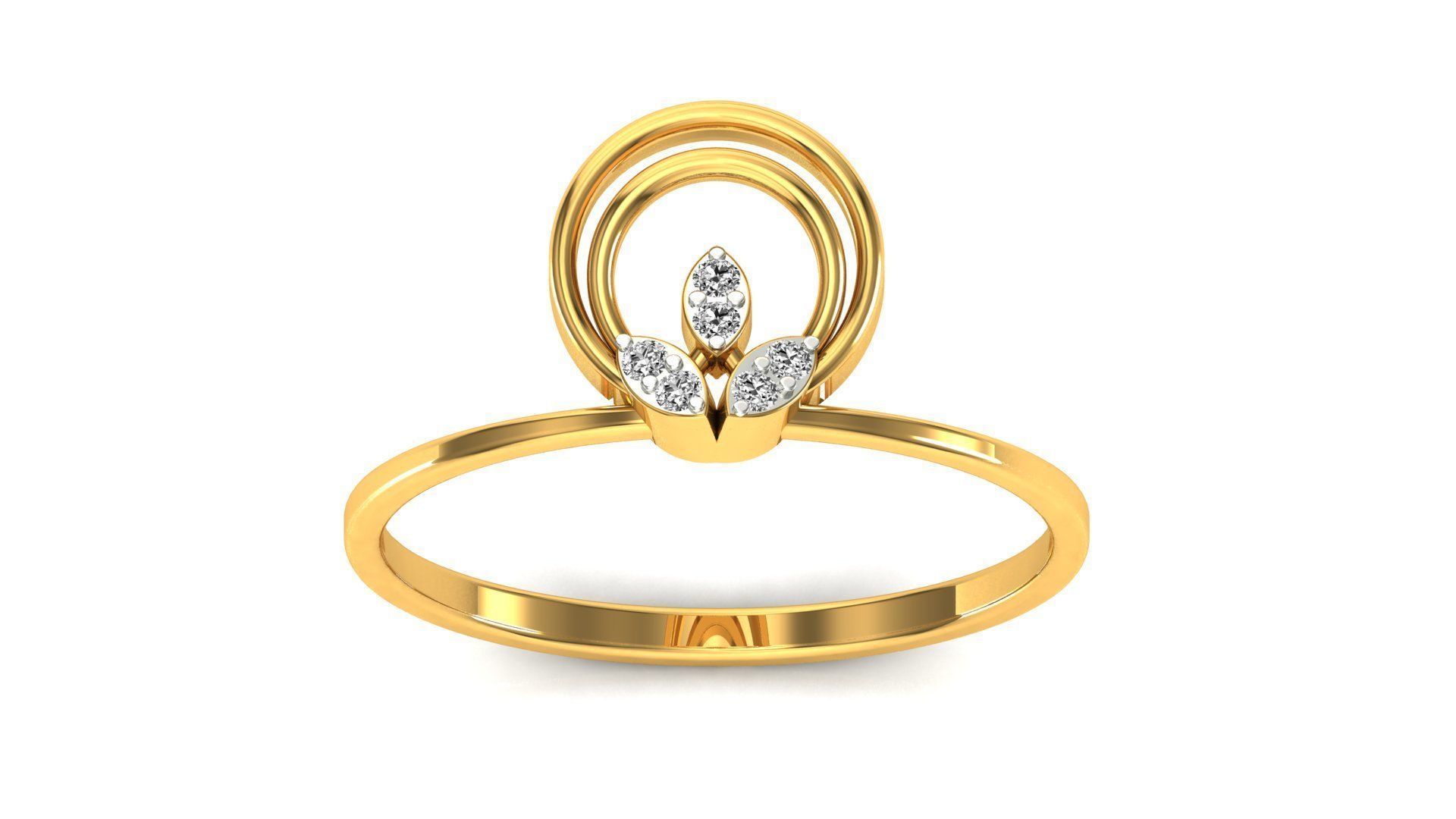Ring-28 solitaire diamond ring 3D print model_22